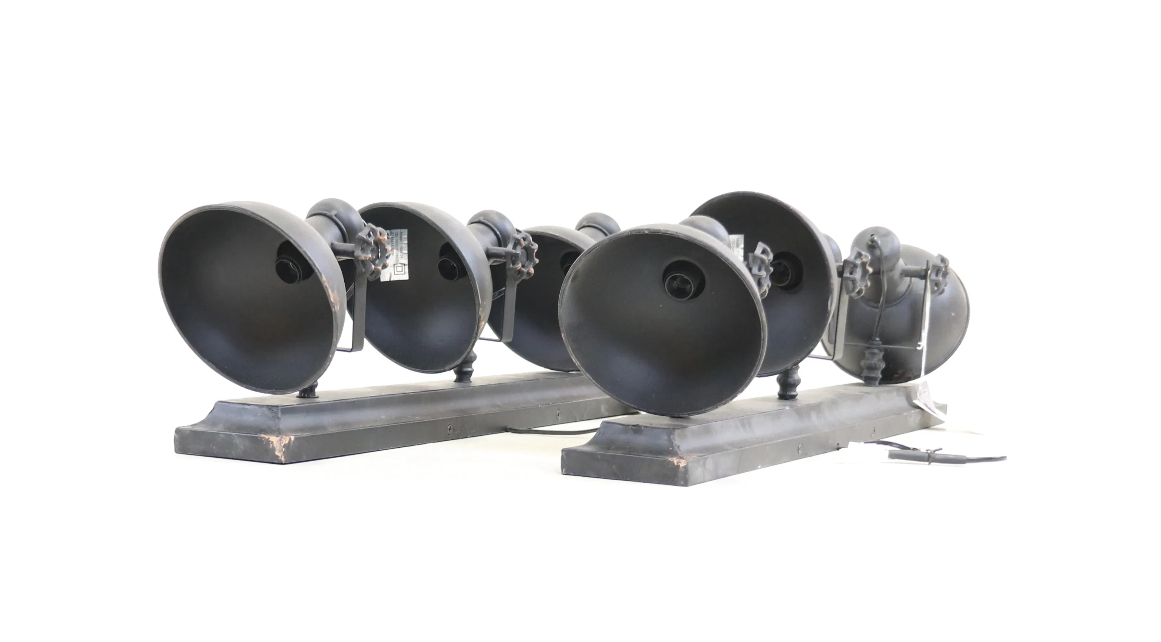 Ceiling lamps, 2 pcs, 3 light sources, metal.