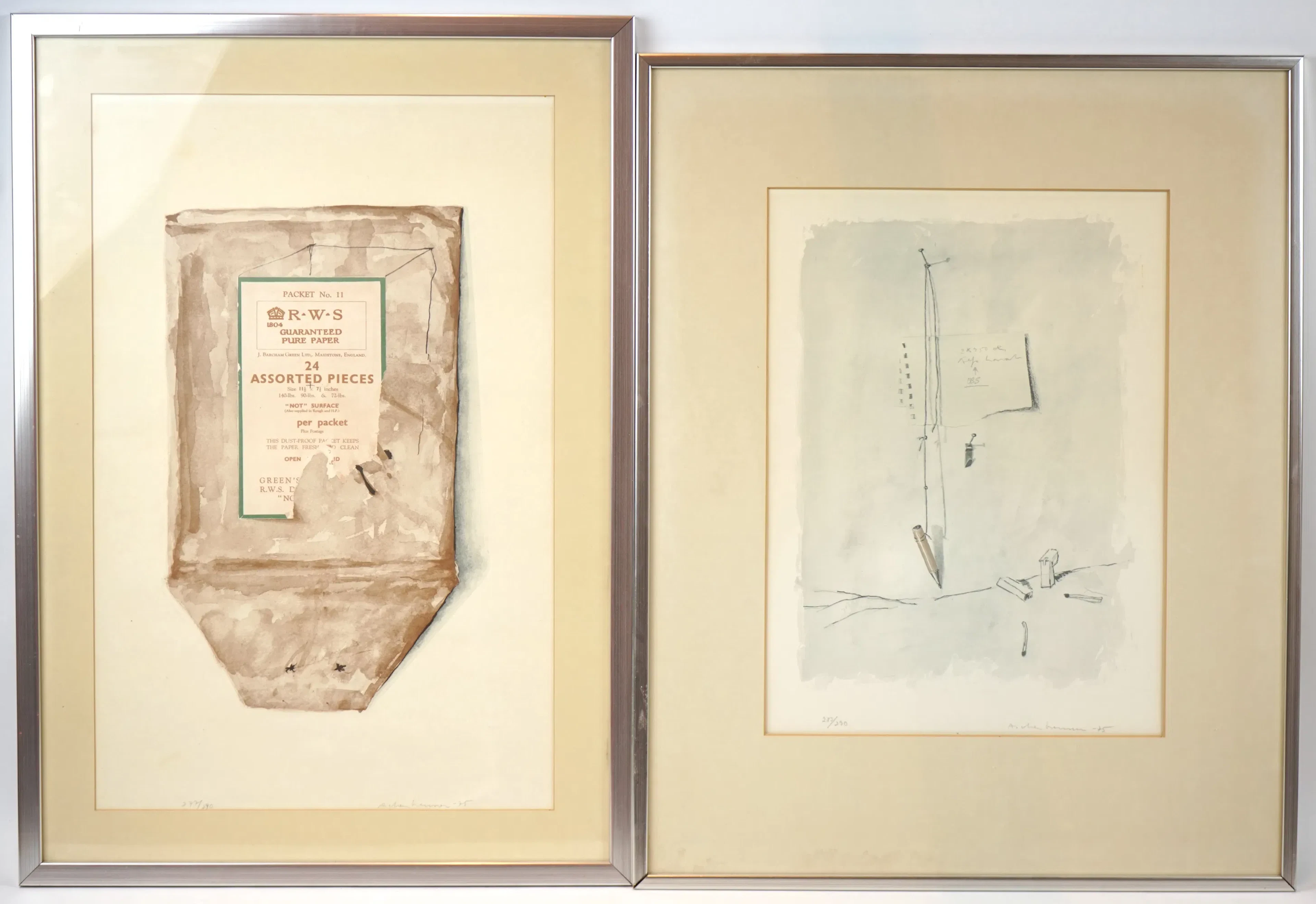 Lennart Ashenbrenner, lithographies, 2 pièces, 277/290 et 283/290, signées, 1975.