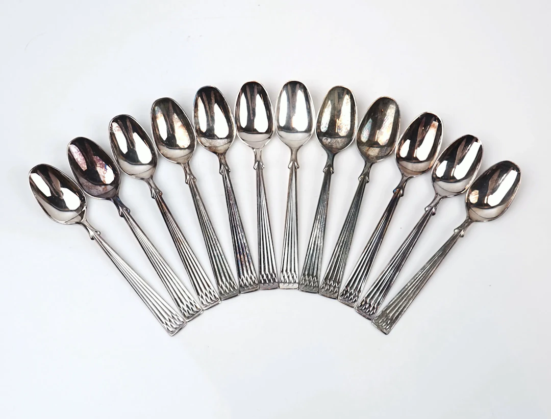Coffee spoons, 12 pcs, silver 830, ''Heritage silver'', Th. Marthinsen.