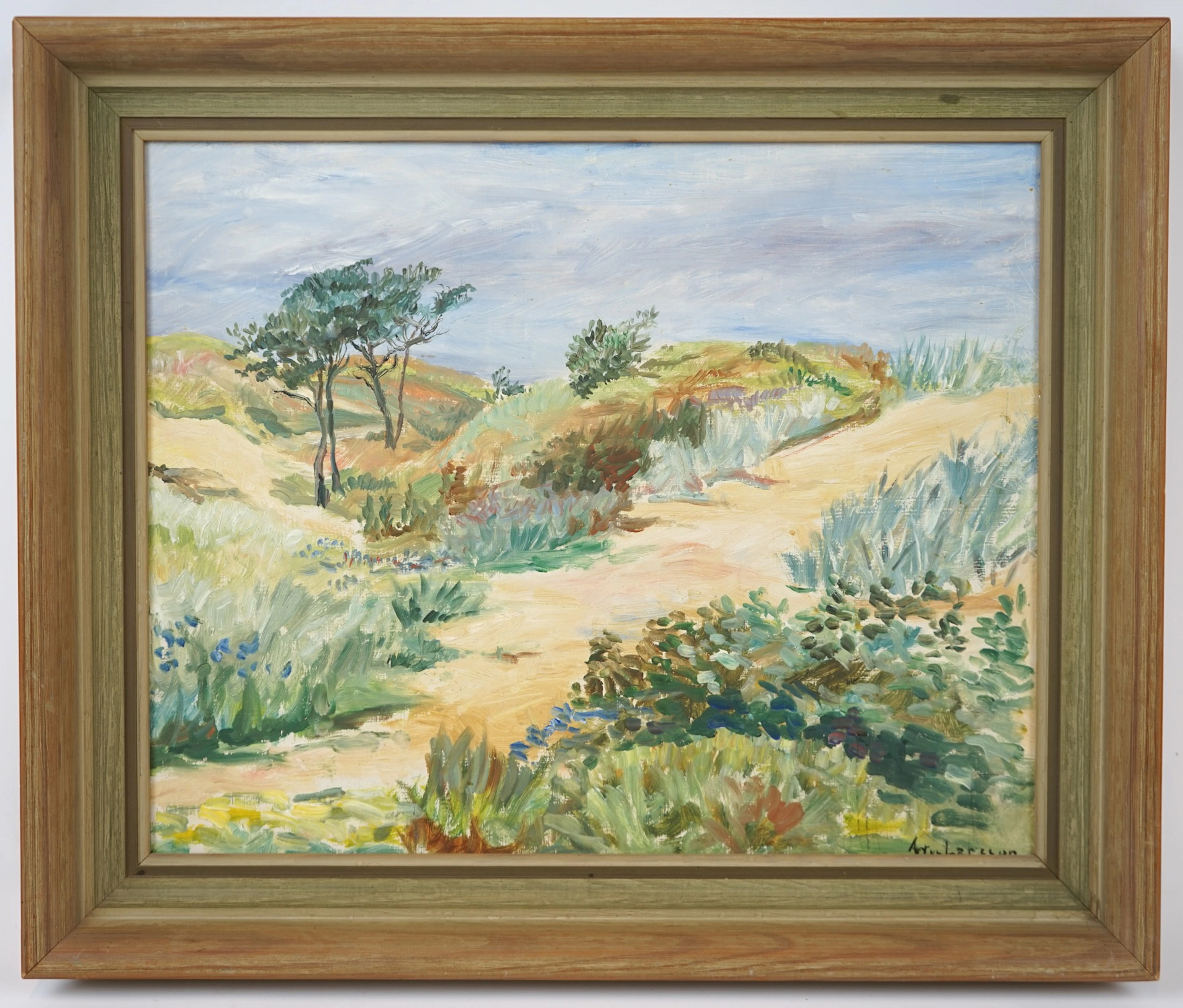 Arthur Larsson, oil on panel, signed.