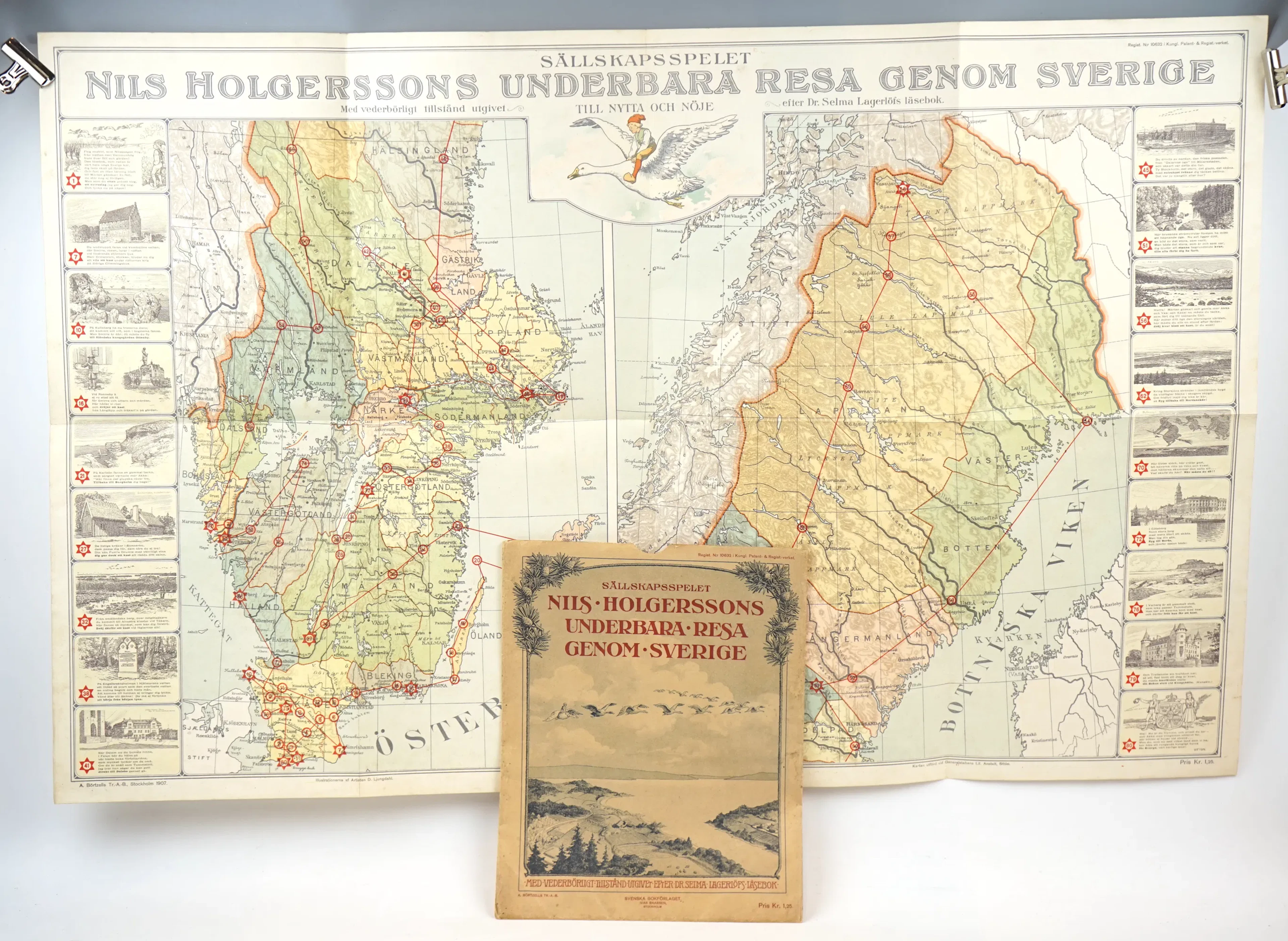 Il gioco da tavolo Il meraviglioso viaggio di Nils Holgersson attraverso la Svezia, Svedese