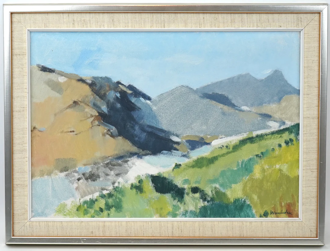 Stig Wernheden, "Lappland", Öl auf Leinwand, signiert.