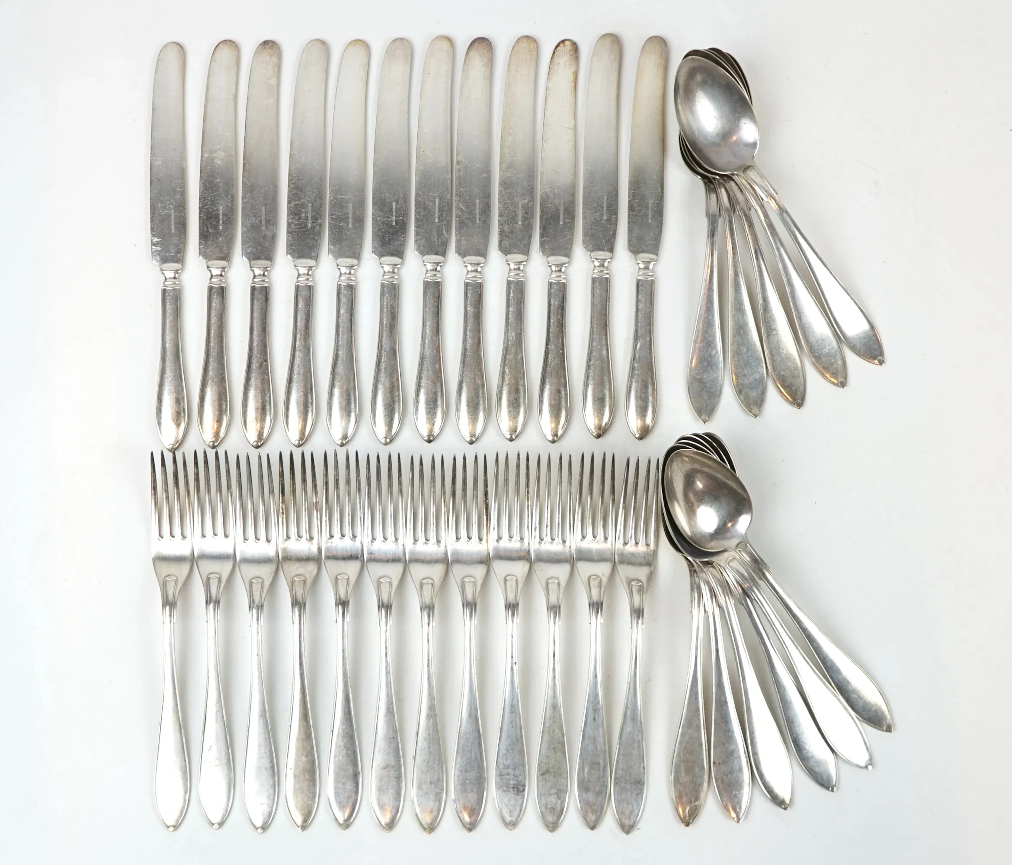 Parti di posate, 25 pezzi, acciaio inox, ''Svensk Spets''.