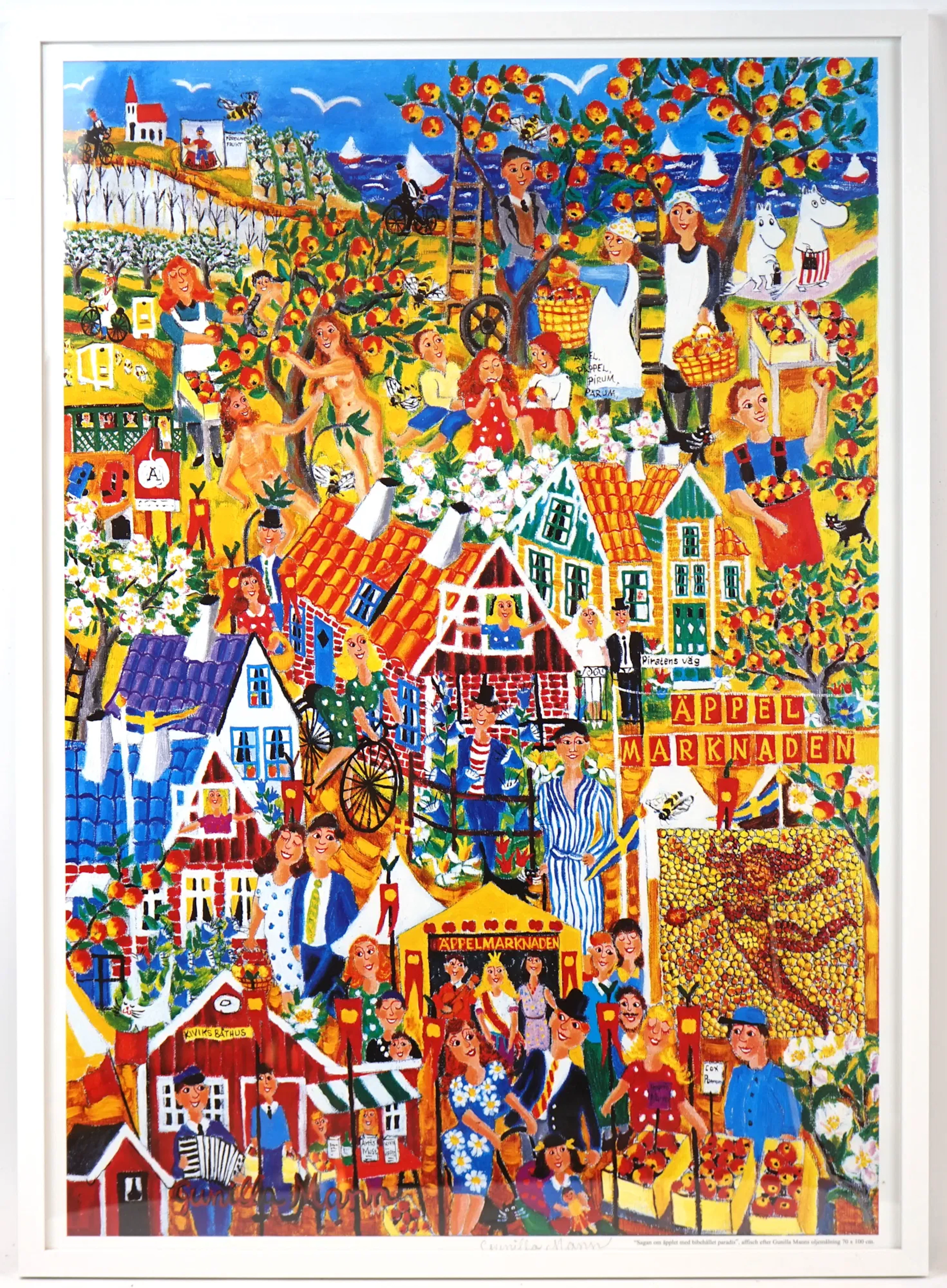 Gunilla Mann, post, poster, ''The Tale of the Apple with Preserved Paradise''