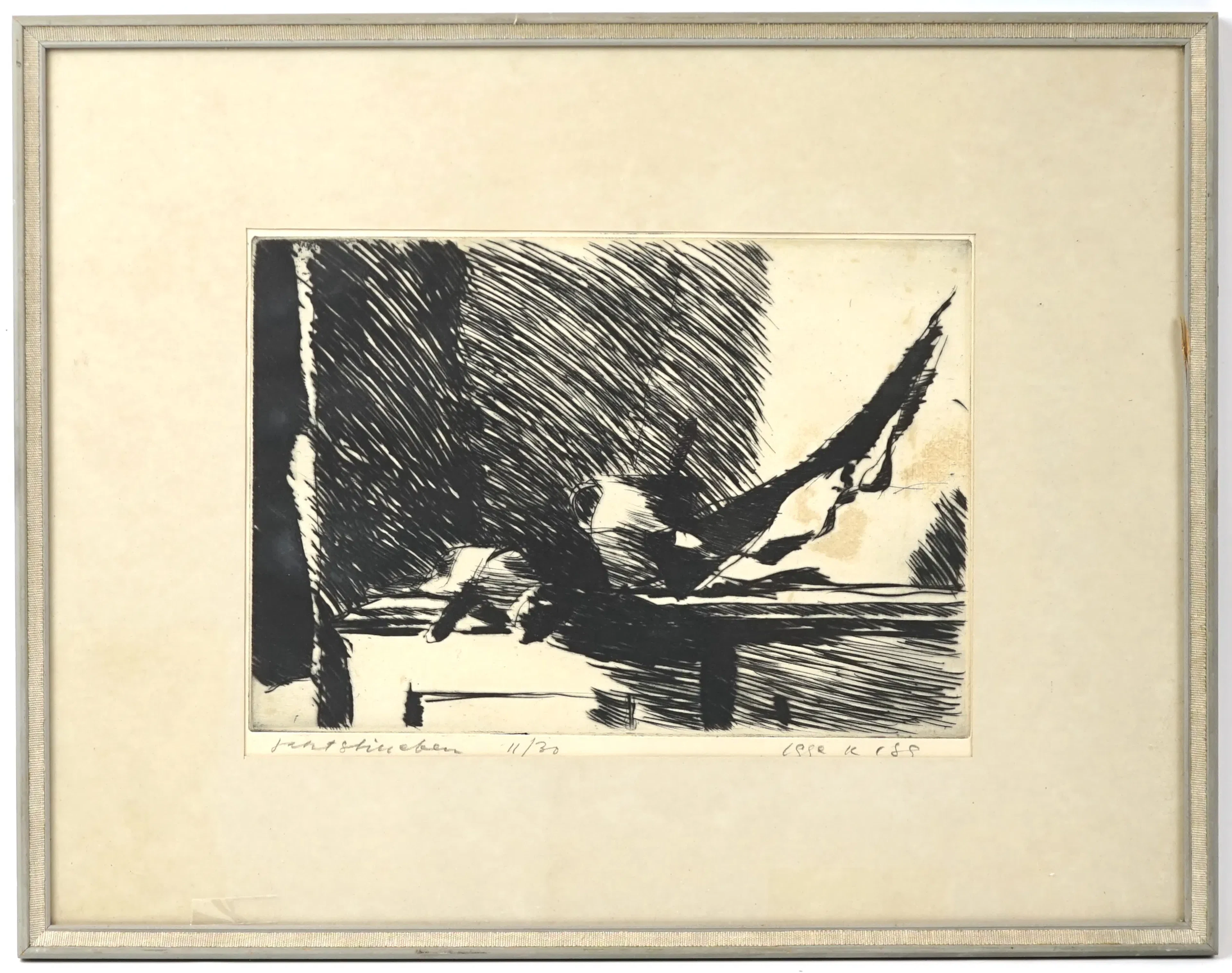 Igge Karlsson, eau-forte 30/11, signé, 1989.
