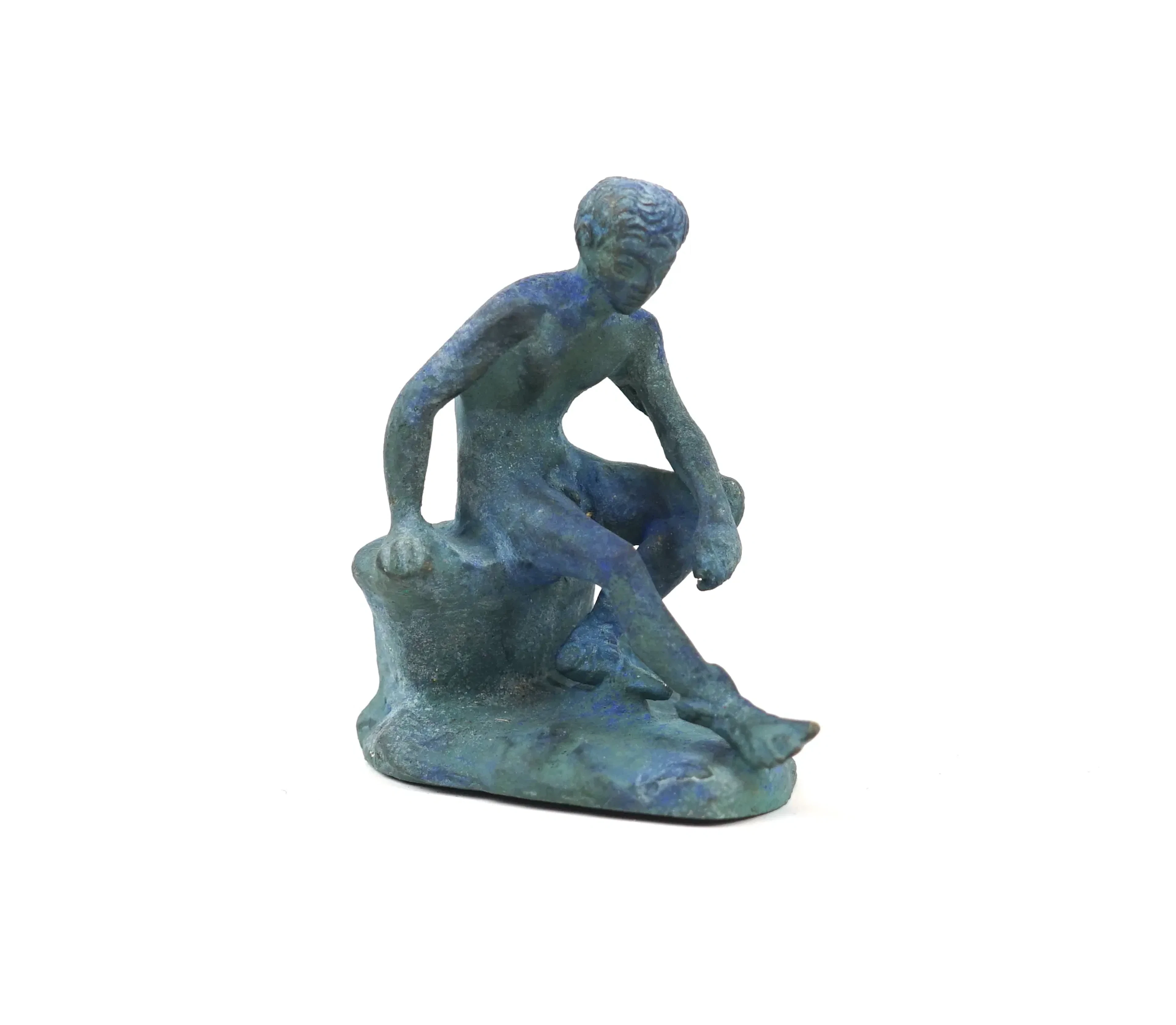 Scultura, bronzo patinato, Ermes/Mercurio, copia da museo.