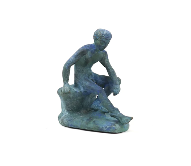 Skulptur, patinierte Bronze, Hermes/Merkur, Museumskopie.