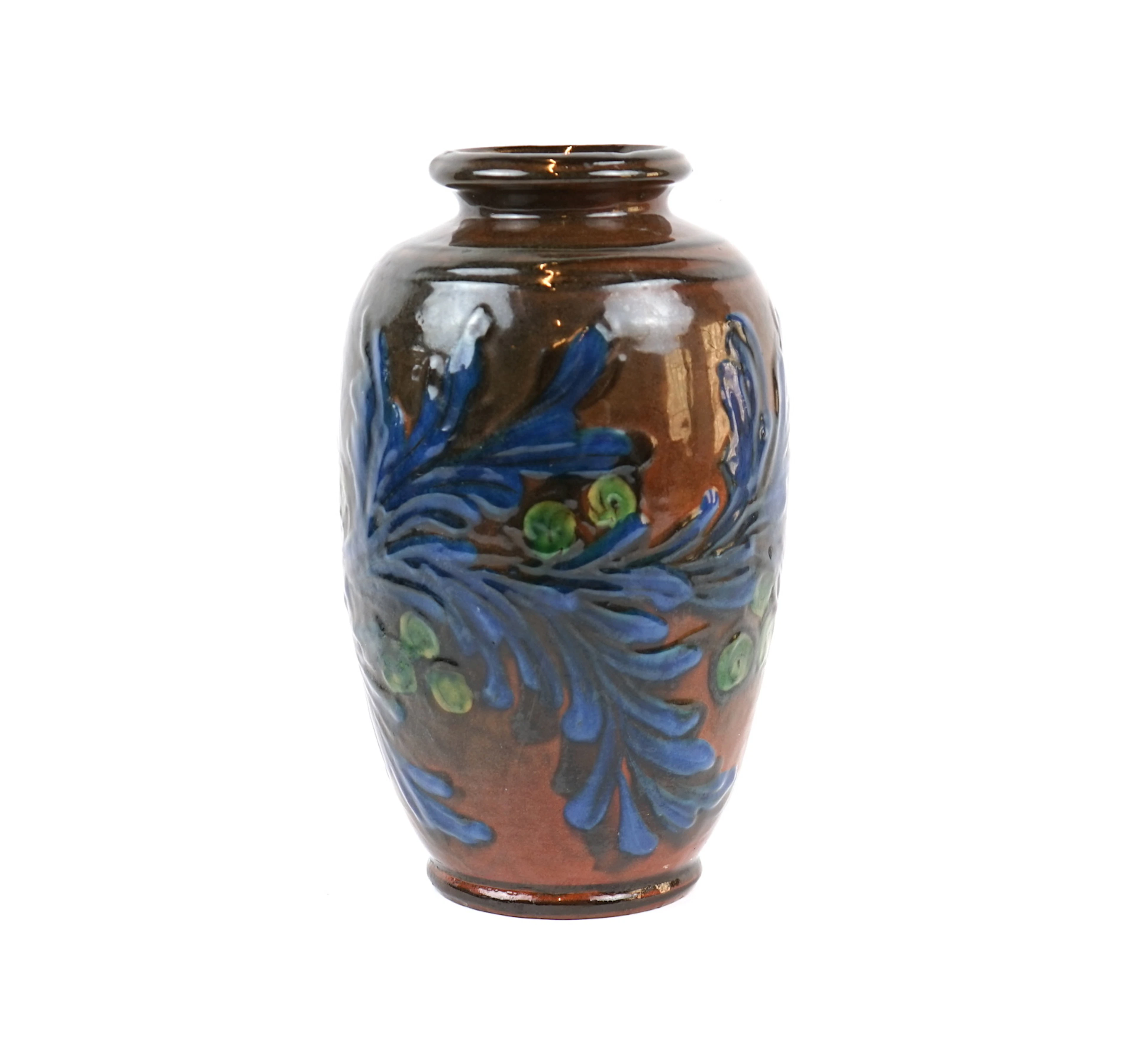 Herman August Kähler, eine Keramikvase, monogrammsigniert, Dänemark.