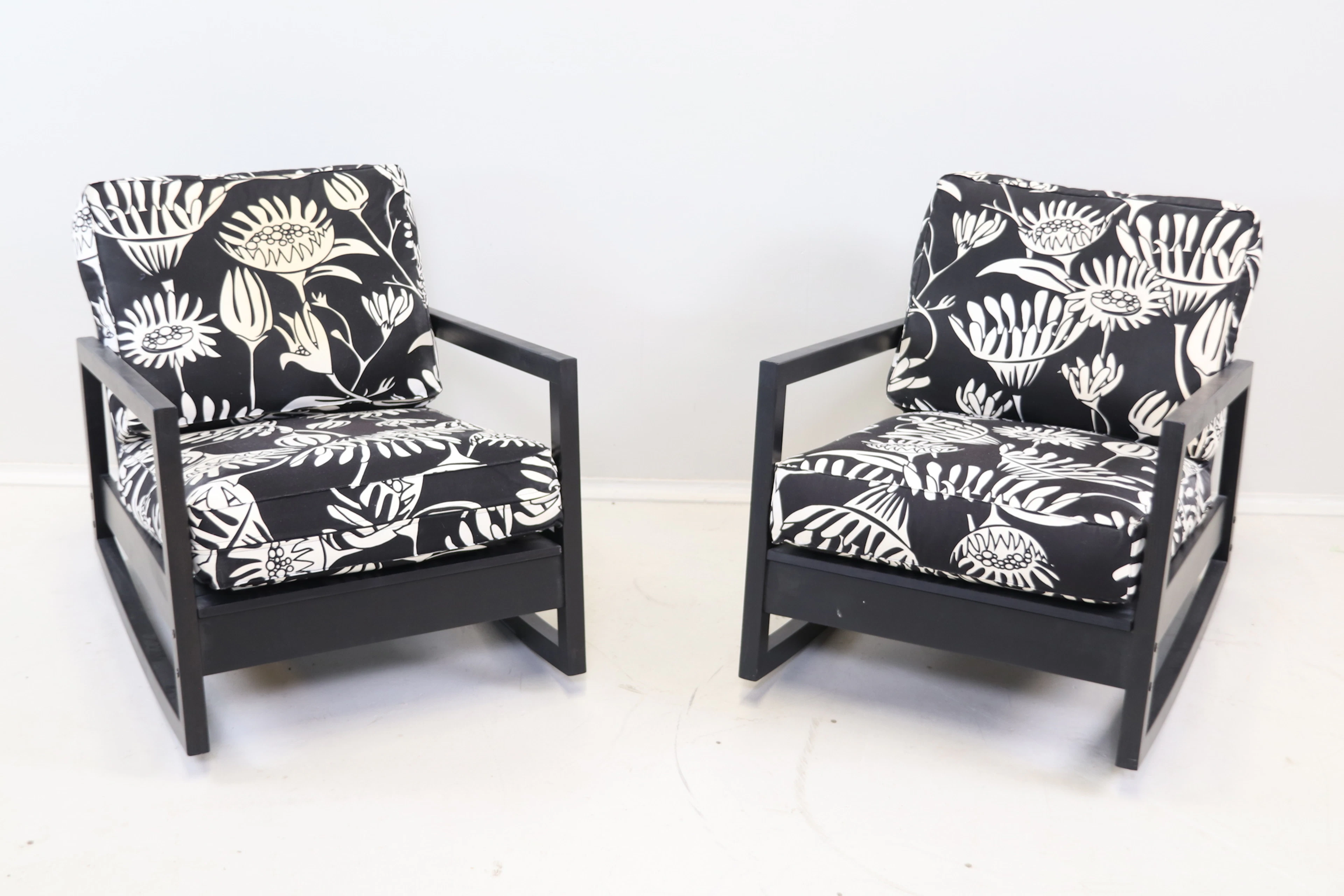 Mecedoras, un par, madera/textil, "Lillberg", IKEA.