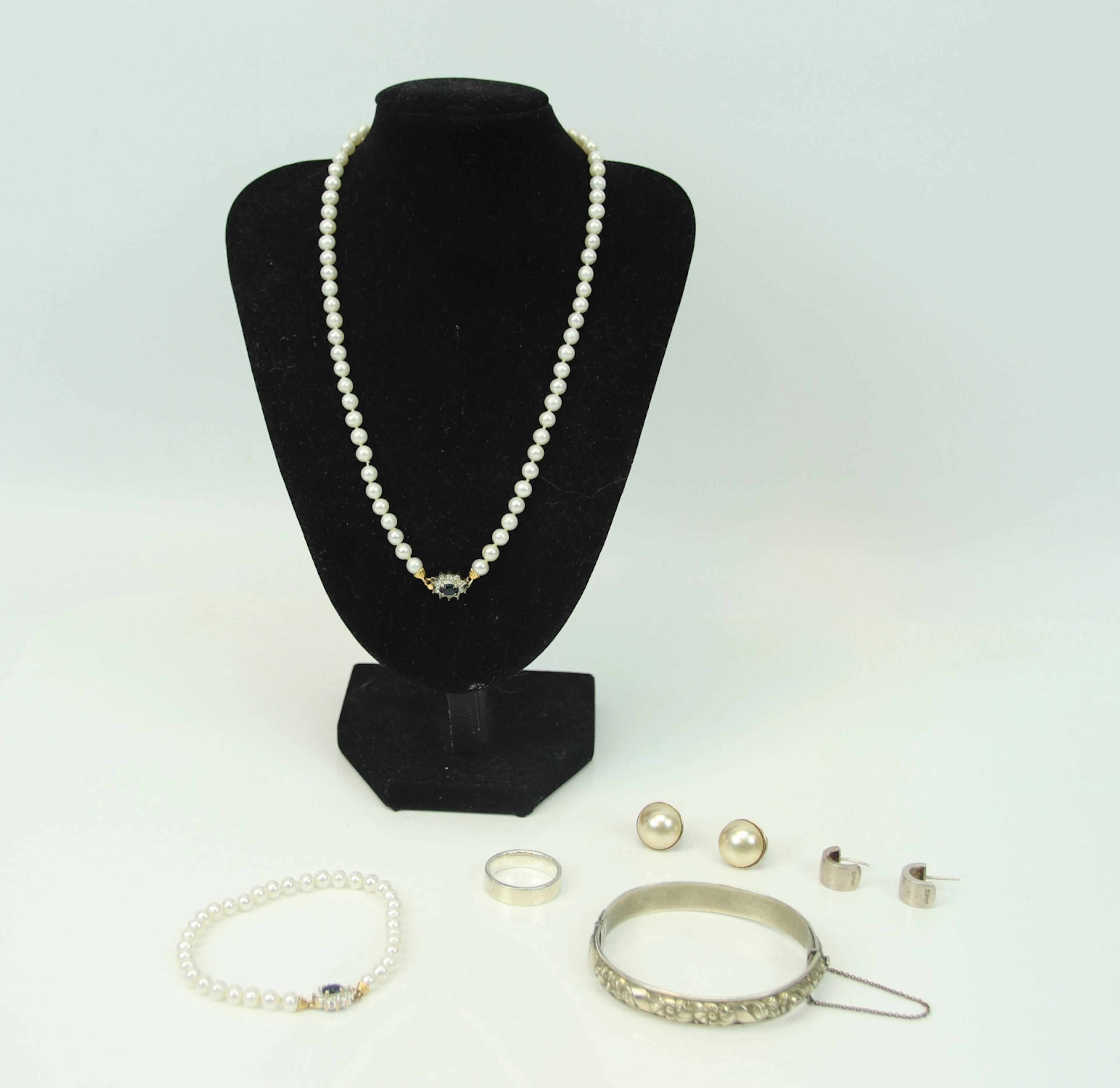 Gioielli, 8 pezzi, perle/argento/metallo, incluso Esprit.