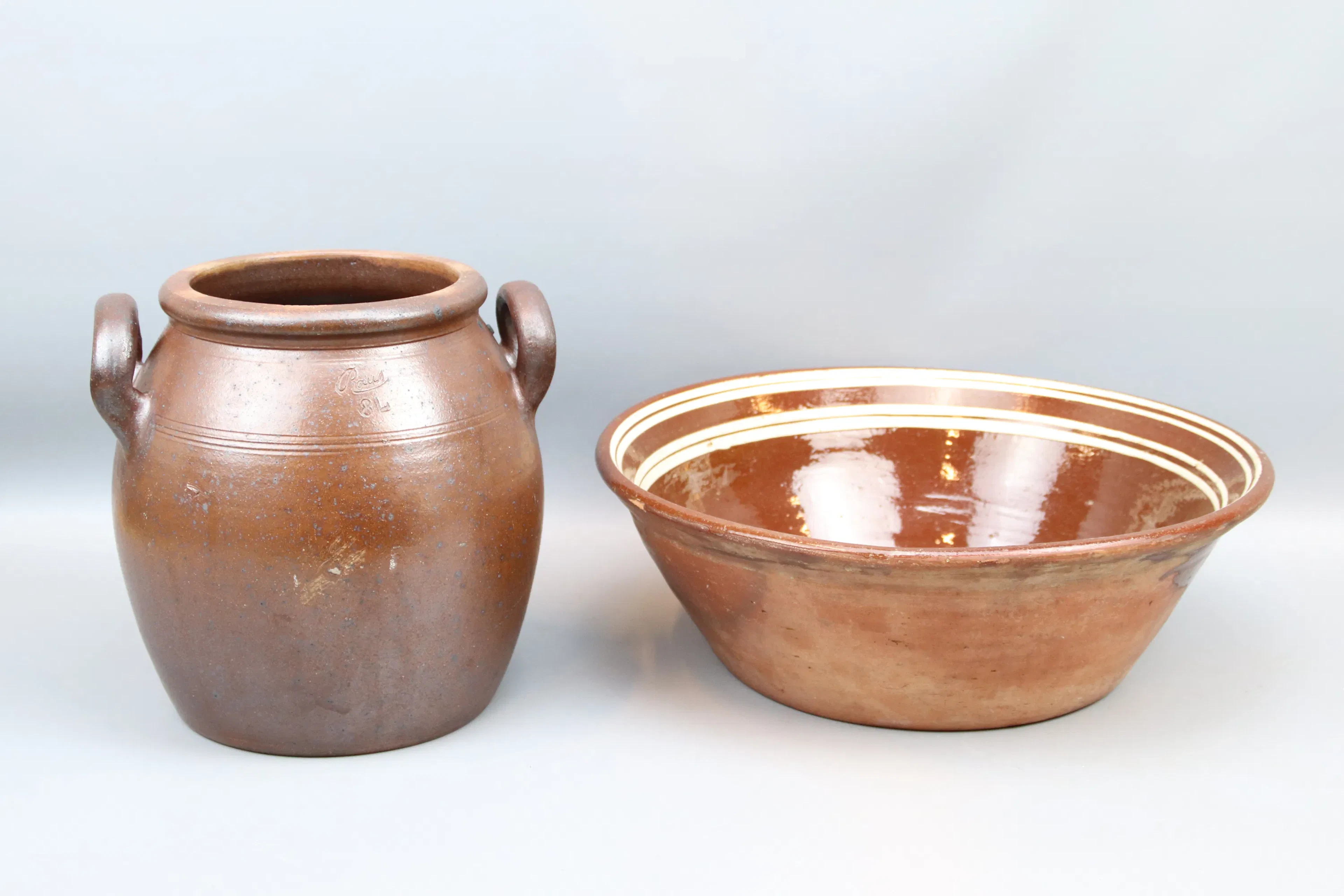 Tasse et bol, grès, y compris Raus.