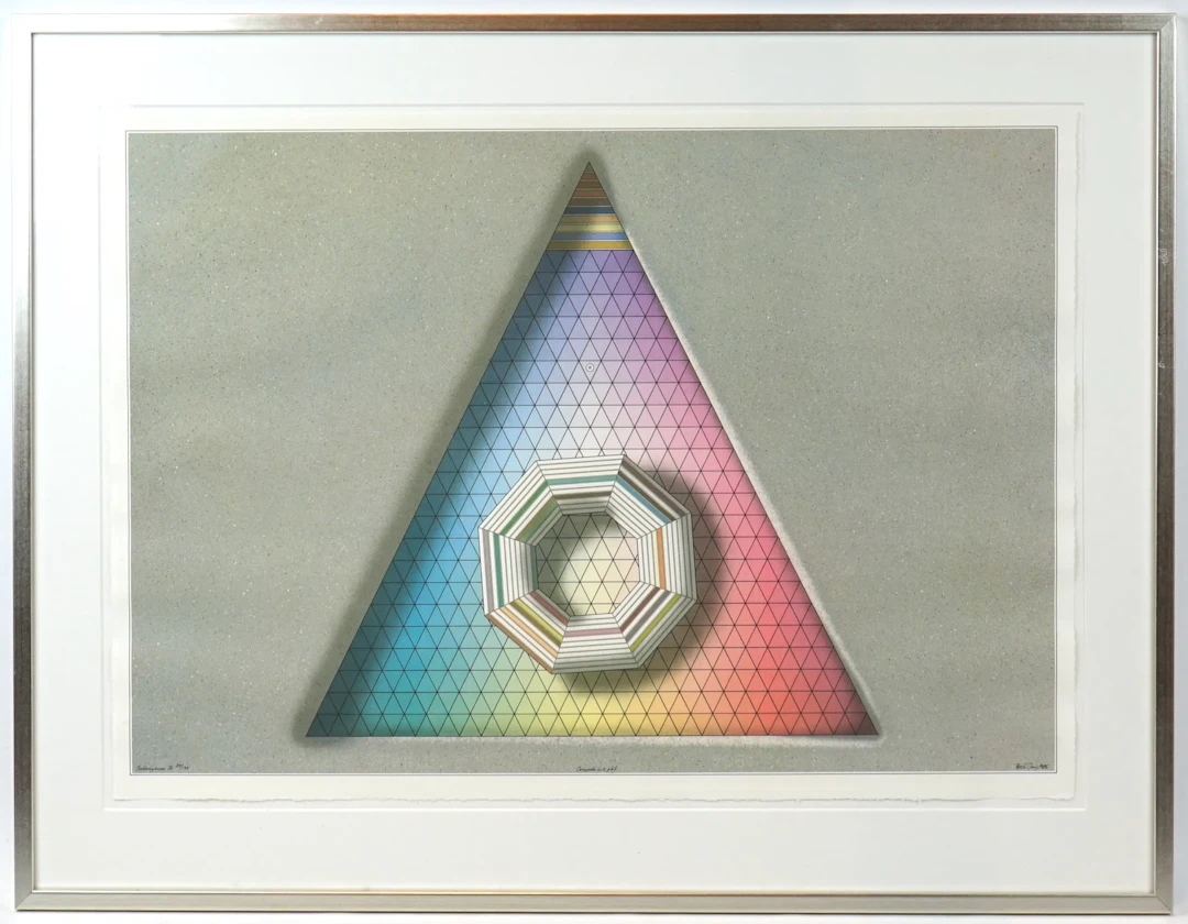 Beck & Jung, ''Computer ink plot'', ''Indiangame III'', lithograph
