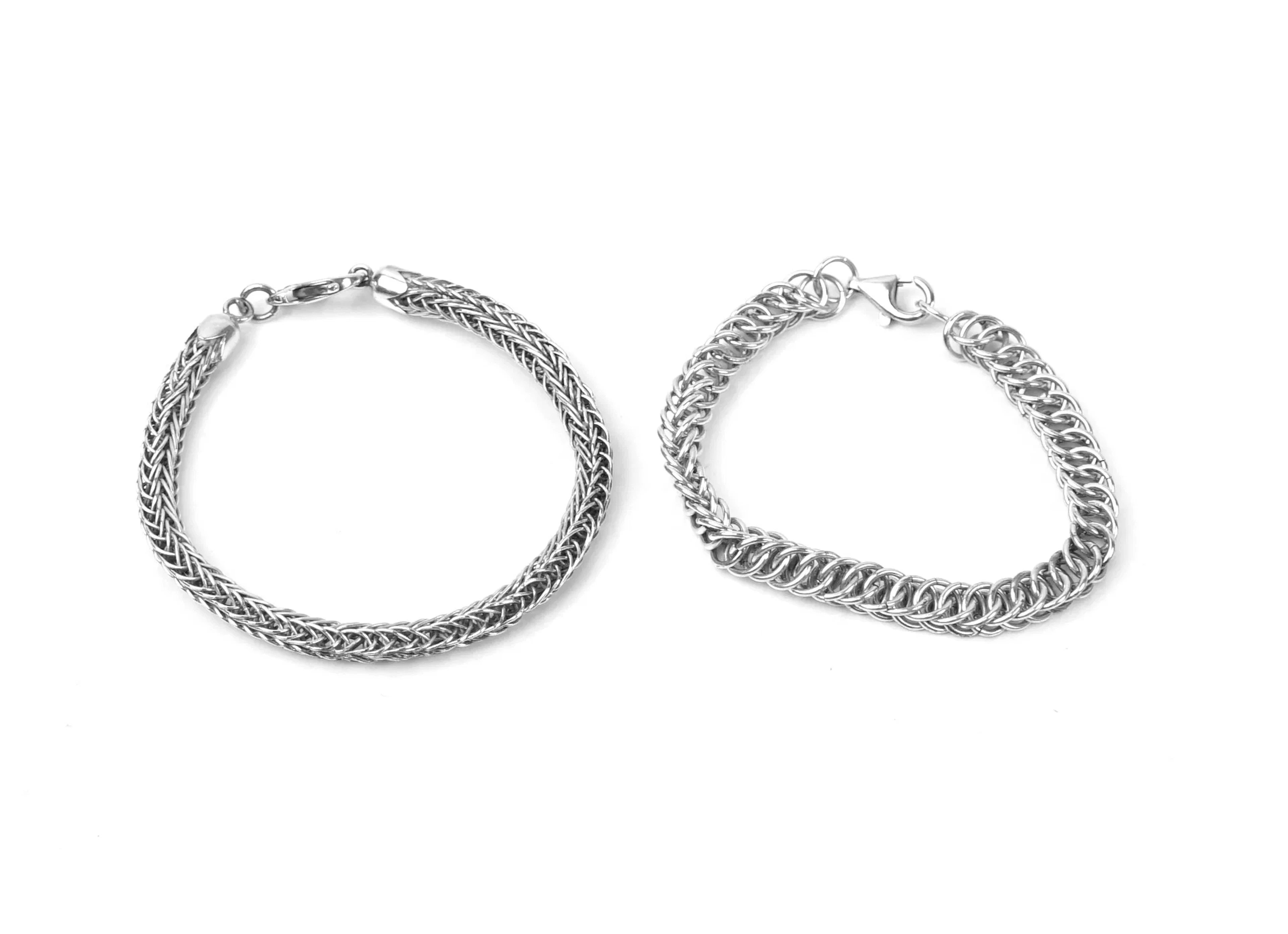 Pulseras, 2 piezas, plata 925.