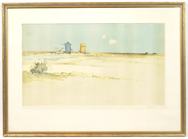 Åke Pettersson-Nåw, ''Two Mills'', litografía 313/400, firmada.