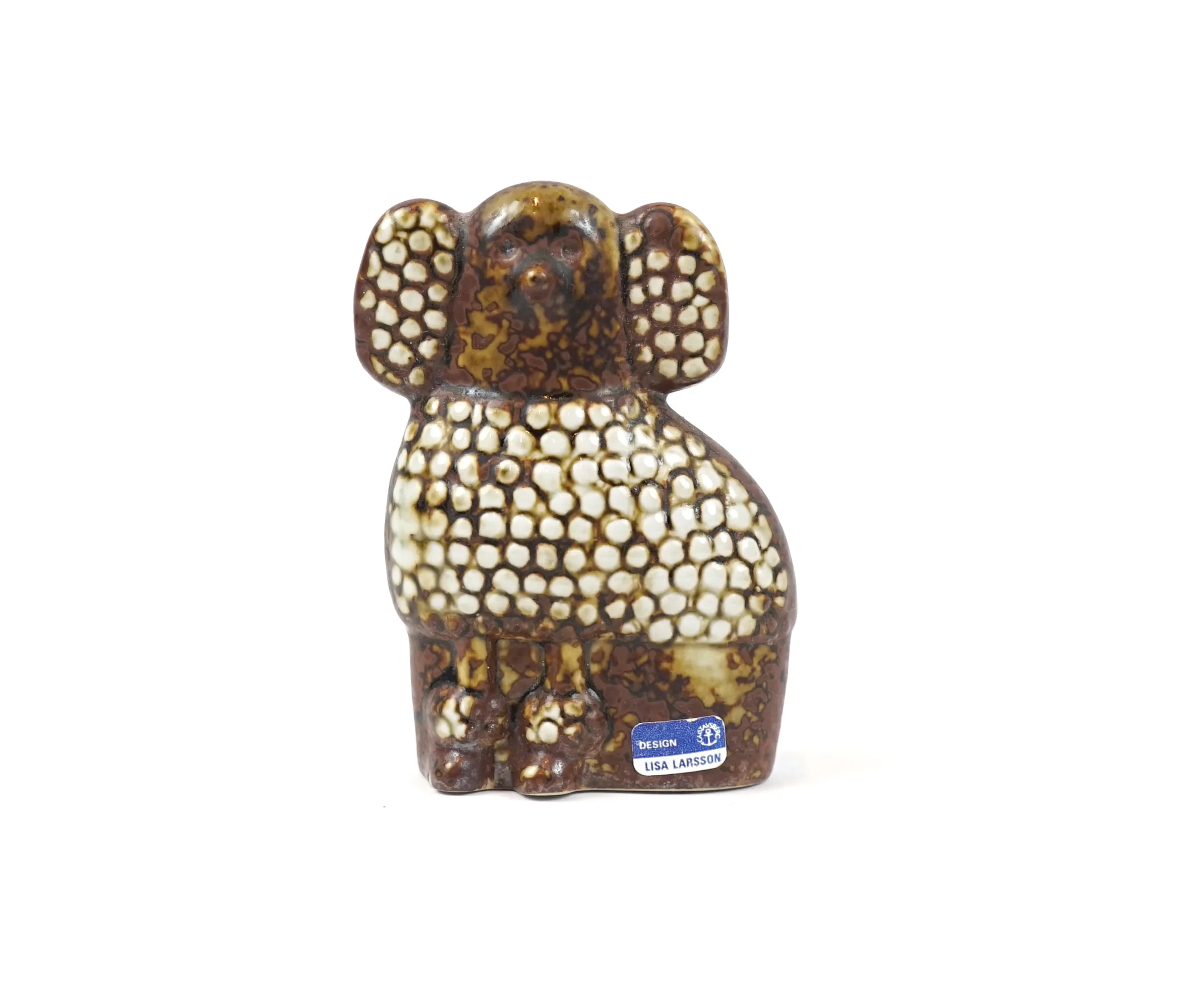 Lisa Larson, figurine, faïence, caniche, « Minikennel », Gustavsberg.