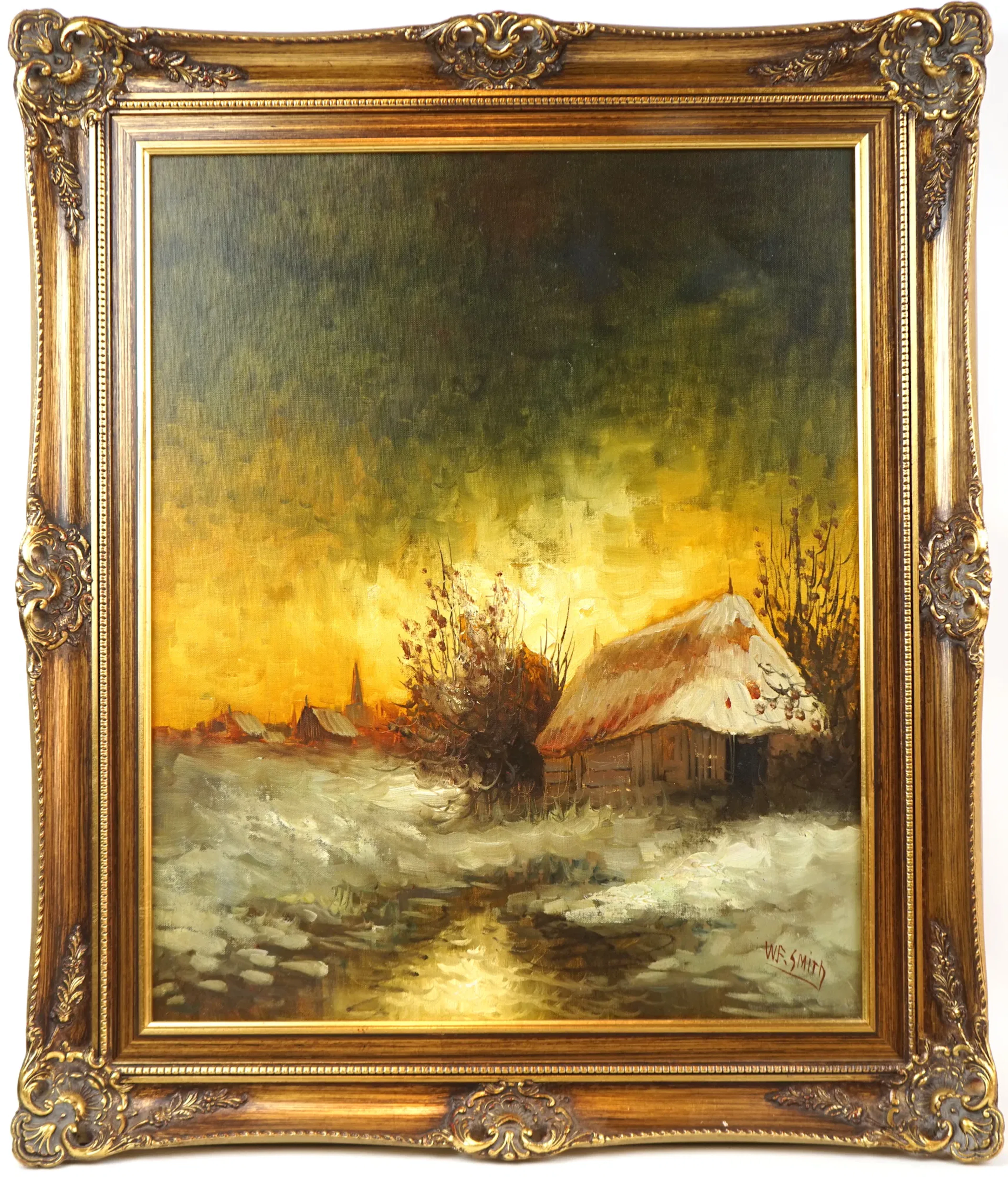 W.F. Smith, Inghilterra, olio su tela, firmato.