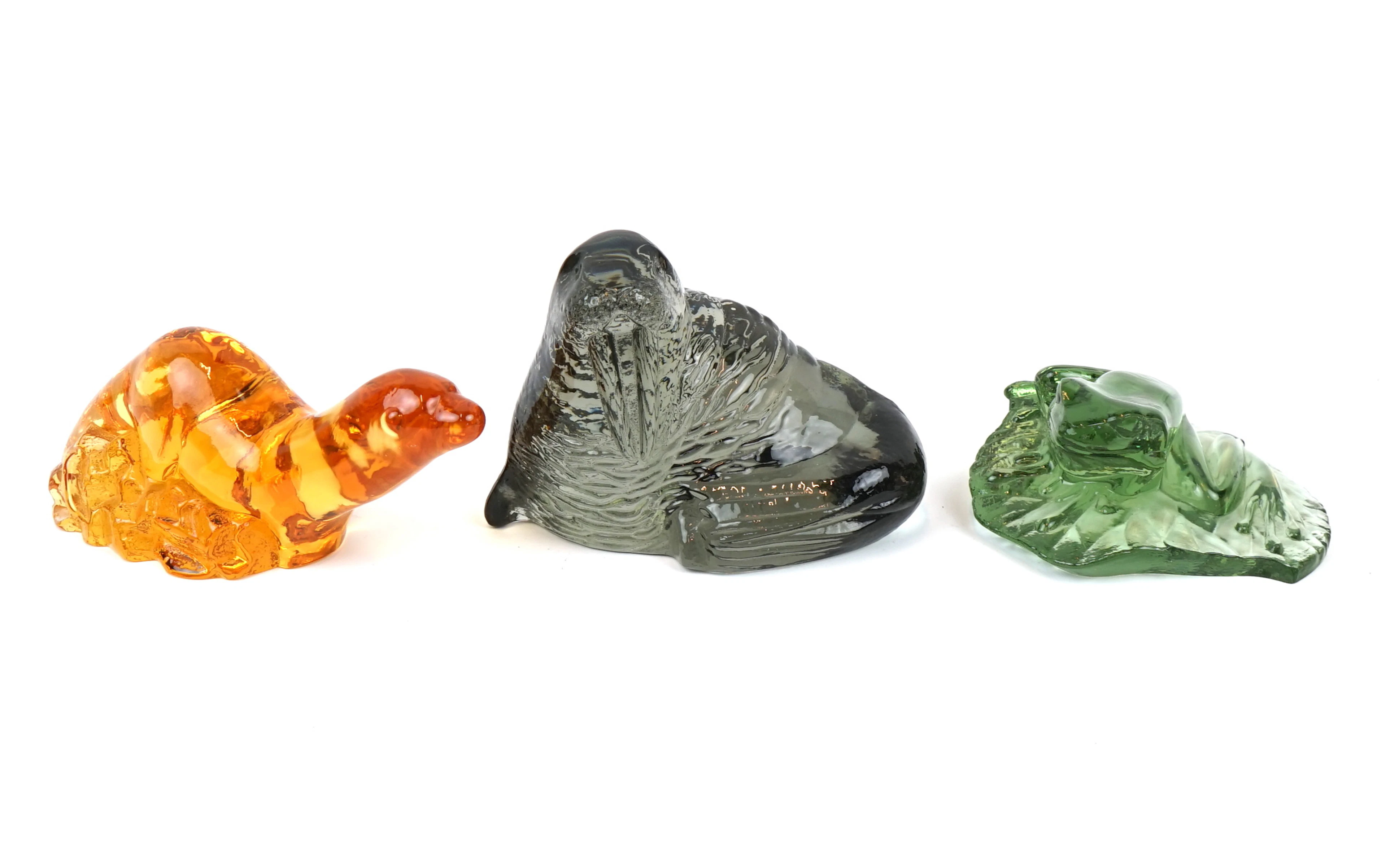 Sculture, 3 pezzi, vetro, Paul Hoff e Olle Alberius, Kosta, WFF.