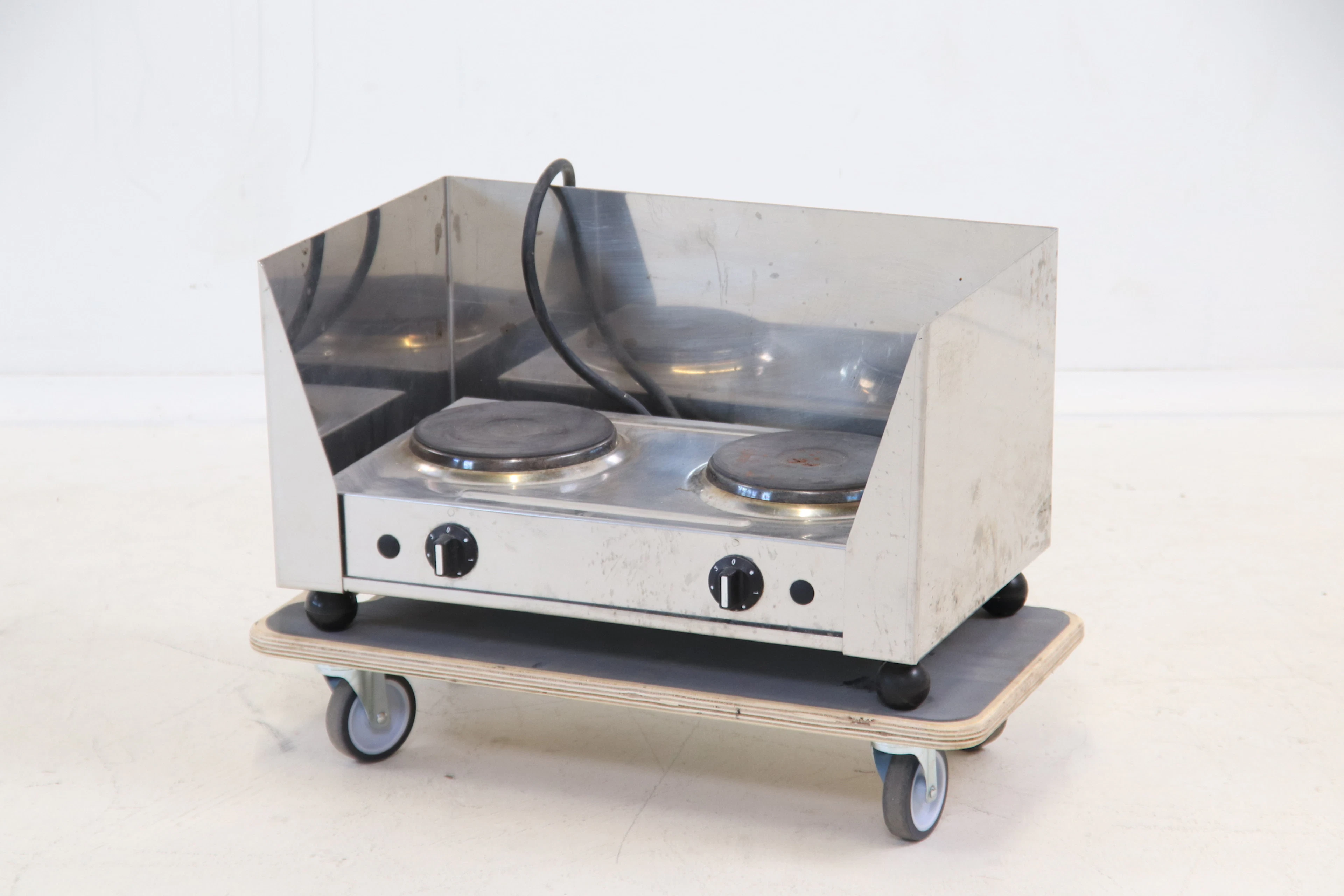 Dubbel kokplatta, 2 delar, bl.a Dansk Pølse Materiel.