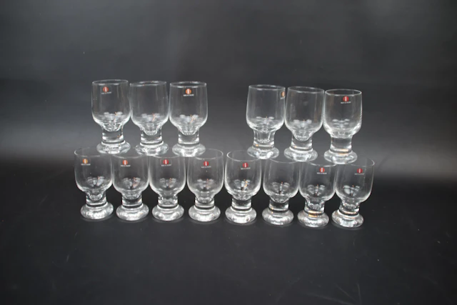 Tapio Wirkkala, a fortified wine glass, 14 pcs, "Joiko", Iittala, Finland.