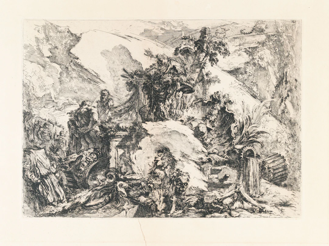 Gli Scheletri (the Skeletons), from: Grotteschi Giovanni Battista Piranesi