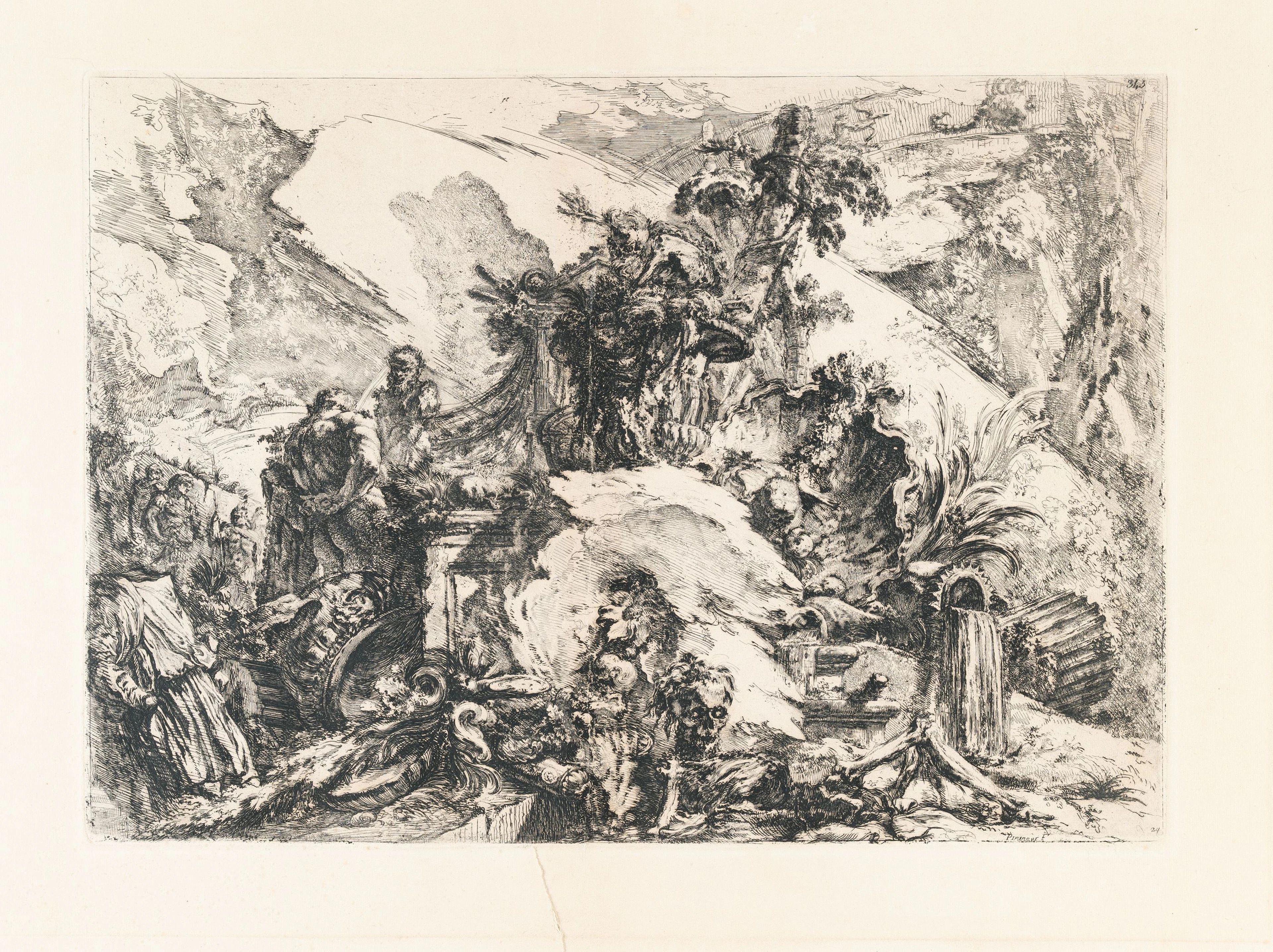Gli Scheletri (the Skeletons), from: Grotteschi Giovanni Battista Piranesi
