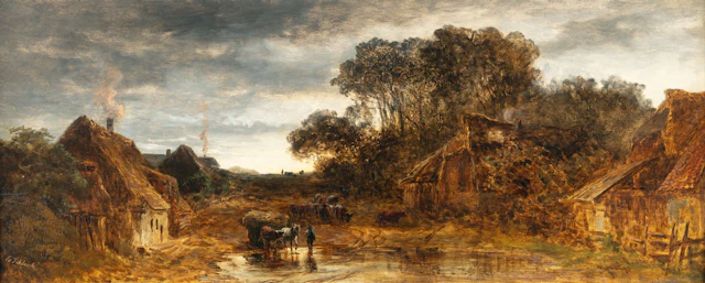 Evening Landscape after the Rain Eduard Schleich d. Ä.