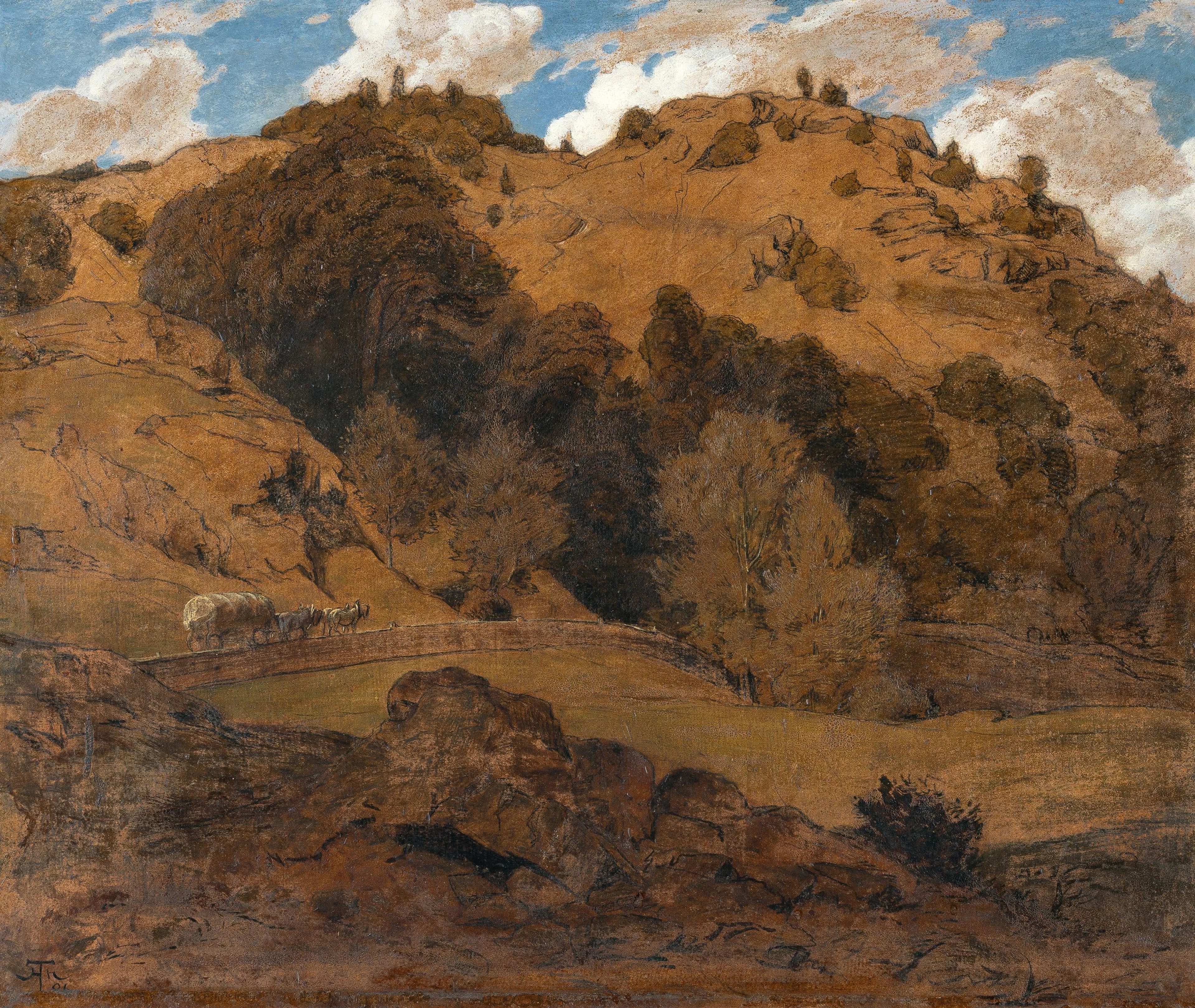Hilly Landscape Hans Thoma