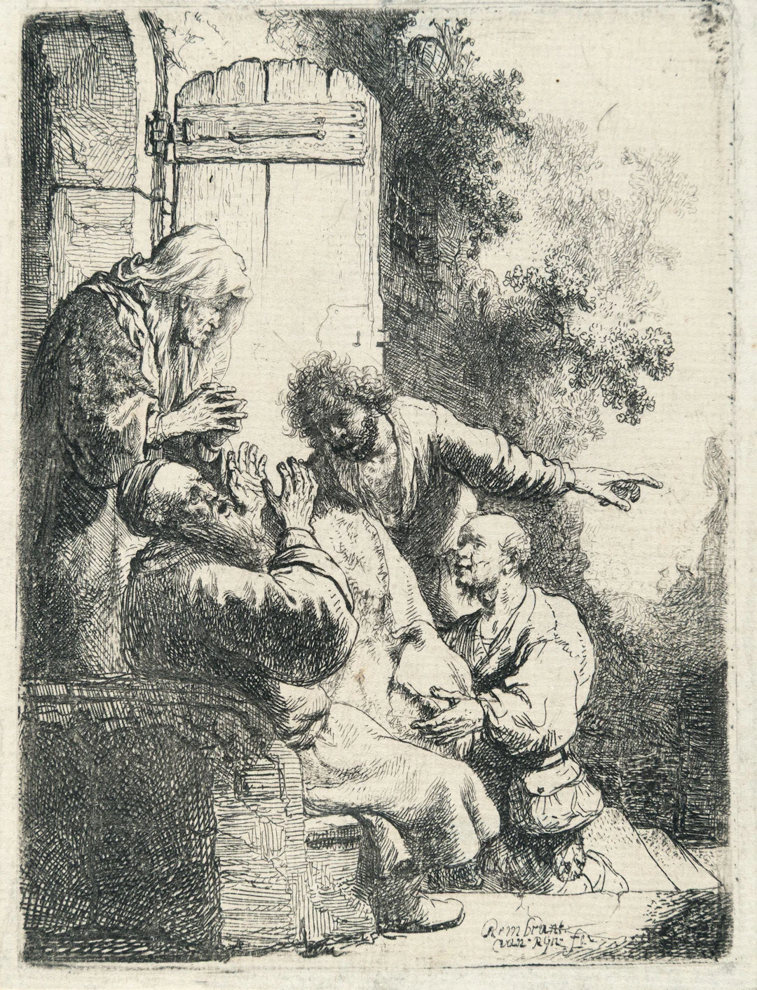 Joseph's Coat Brought to Jacob Rembrandt Harmensz. van Rijn