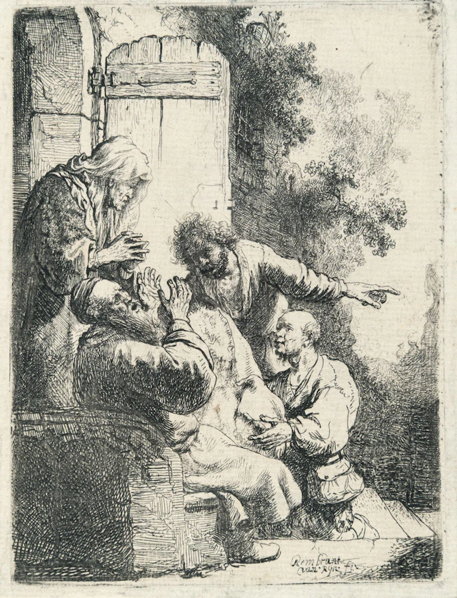 Joseph's Coat Brought to Jacob Rembrandt Harmensz. van Rijn
