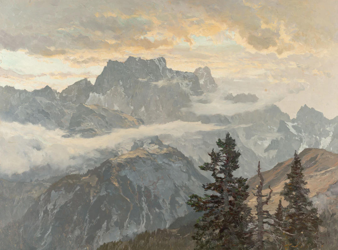 View from Kreuzeck/Garmisch (Wetterstein Mountains) Edward Harrison Compton