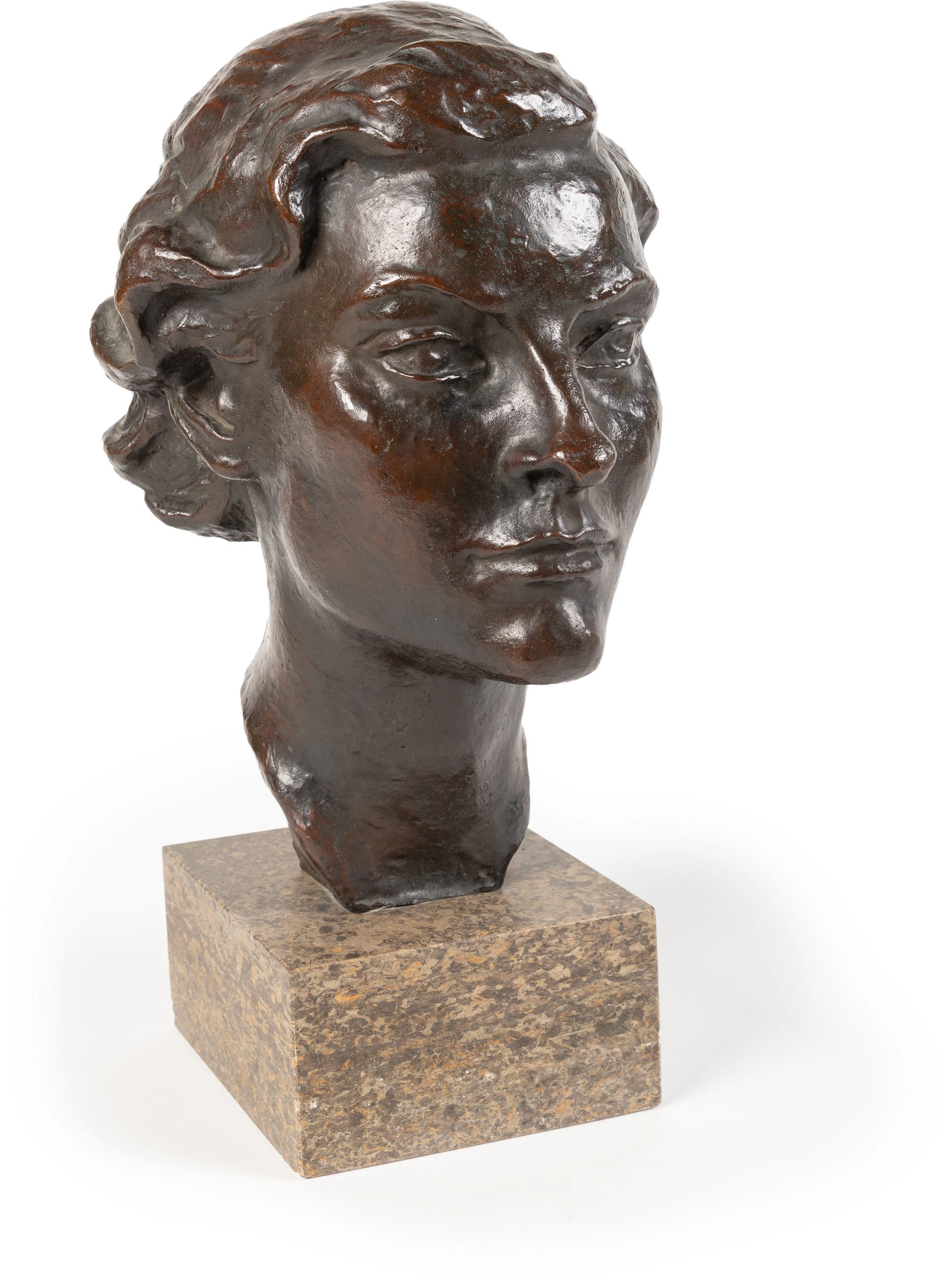 Weiblicher Porträtkopf (Marianne Hoppe) Fritz Klimsch