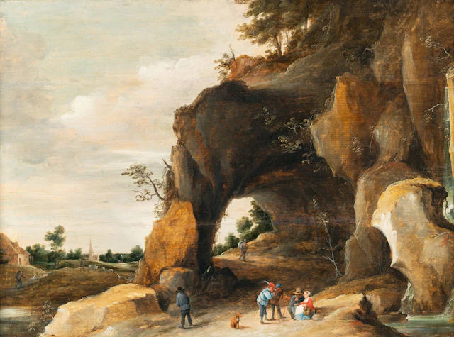 Wanderer on a sunken path David Teniers d. J. (Nachfolge)