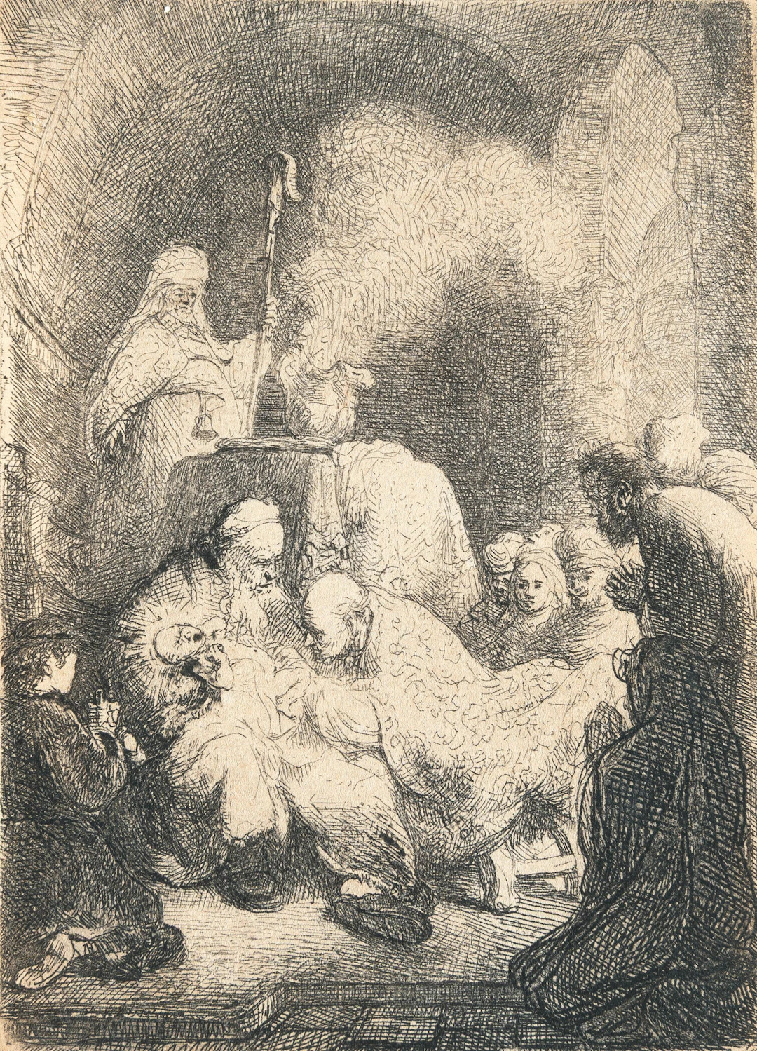 The Circumcision: Small Plate Rembrandt Harmensz. van Rijn
