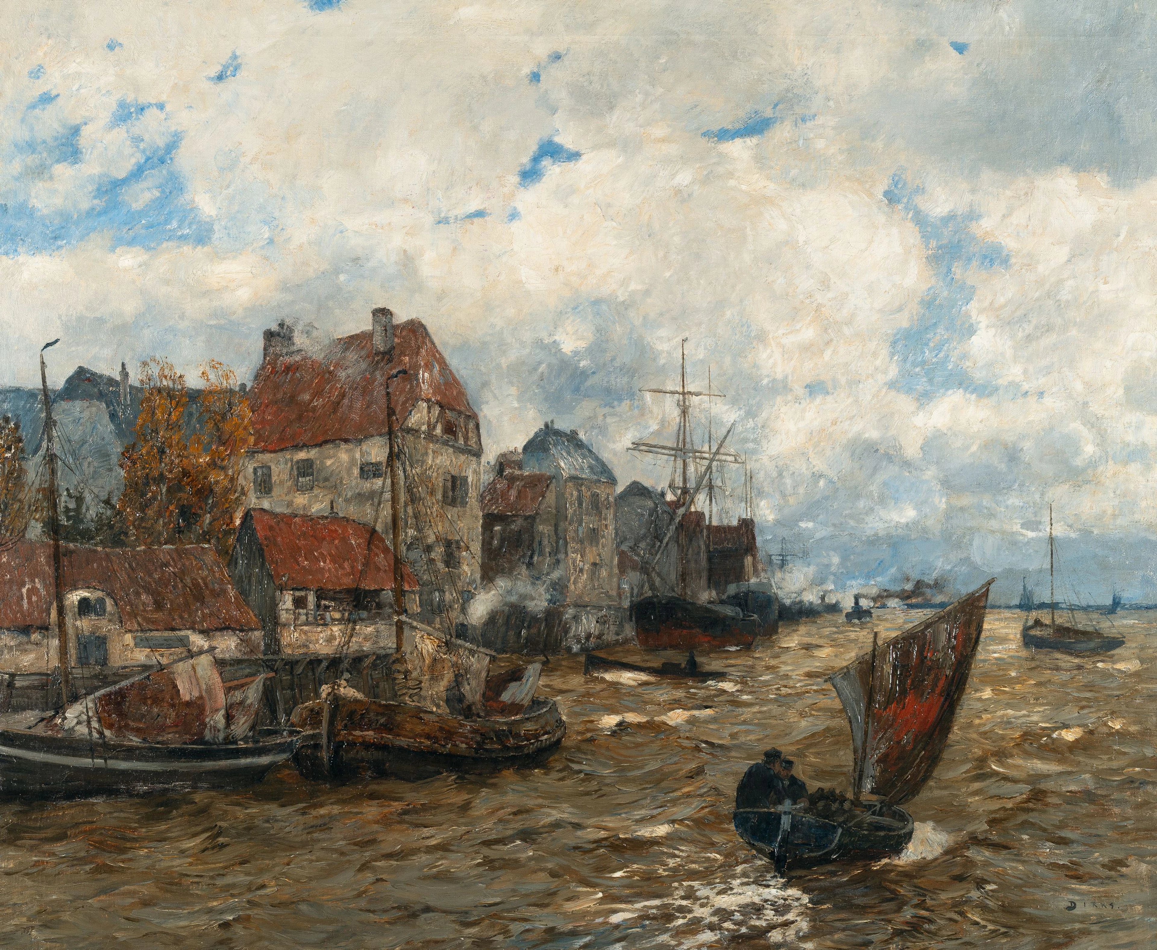 Fishing boats in a quay in a Dutch harbour town Andreas Dirks