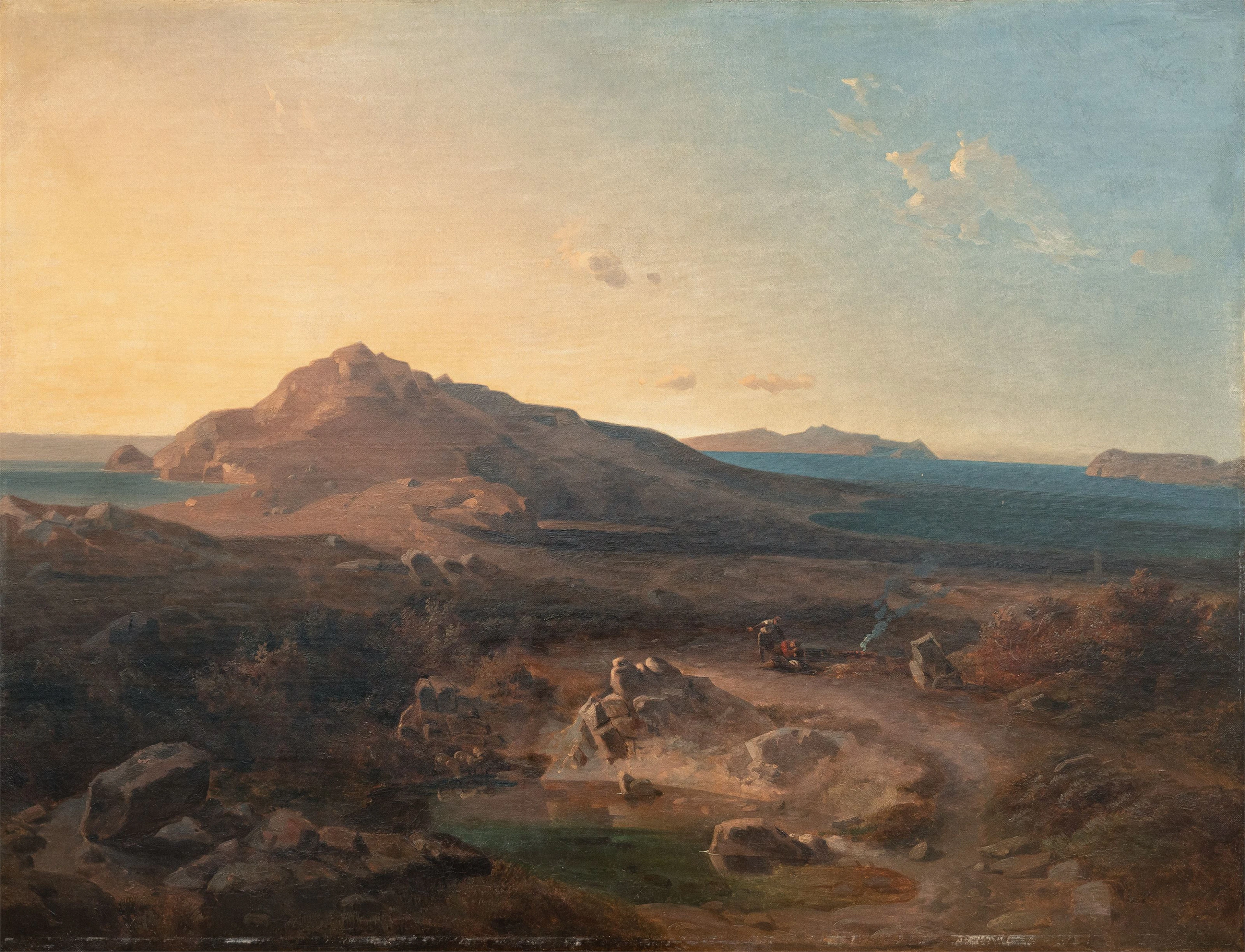 Landscape on the Greek island of Delos with Mount Kynthos Carl Rottmann
