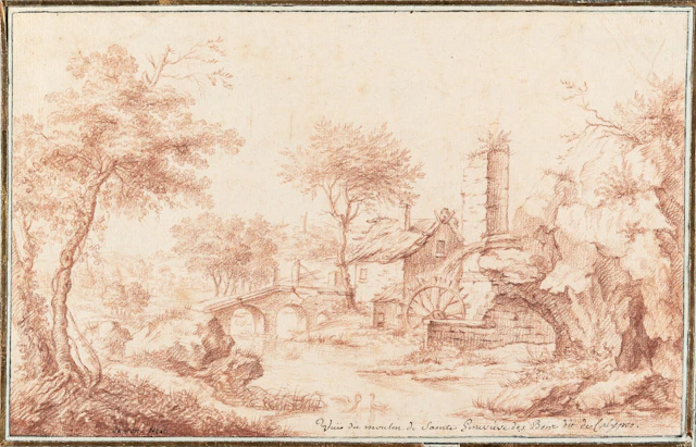 View of the mill at Sainte Geneviève des Bois, known as the Calyp Französisch