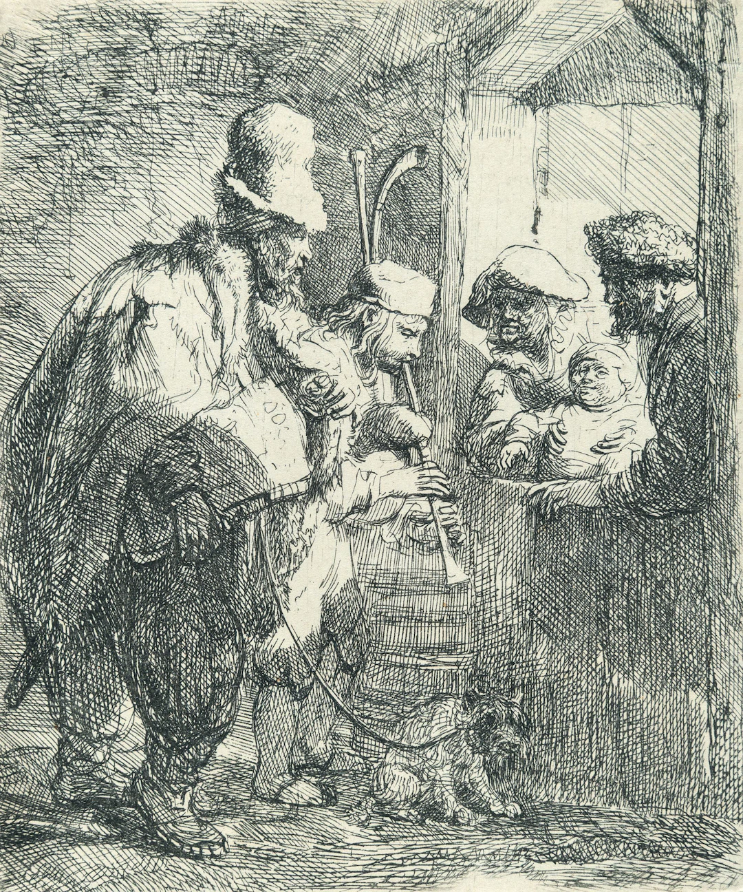 The Strolling Musicians Rembrandt Harmensz. van Rijn
