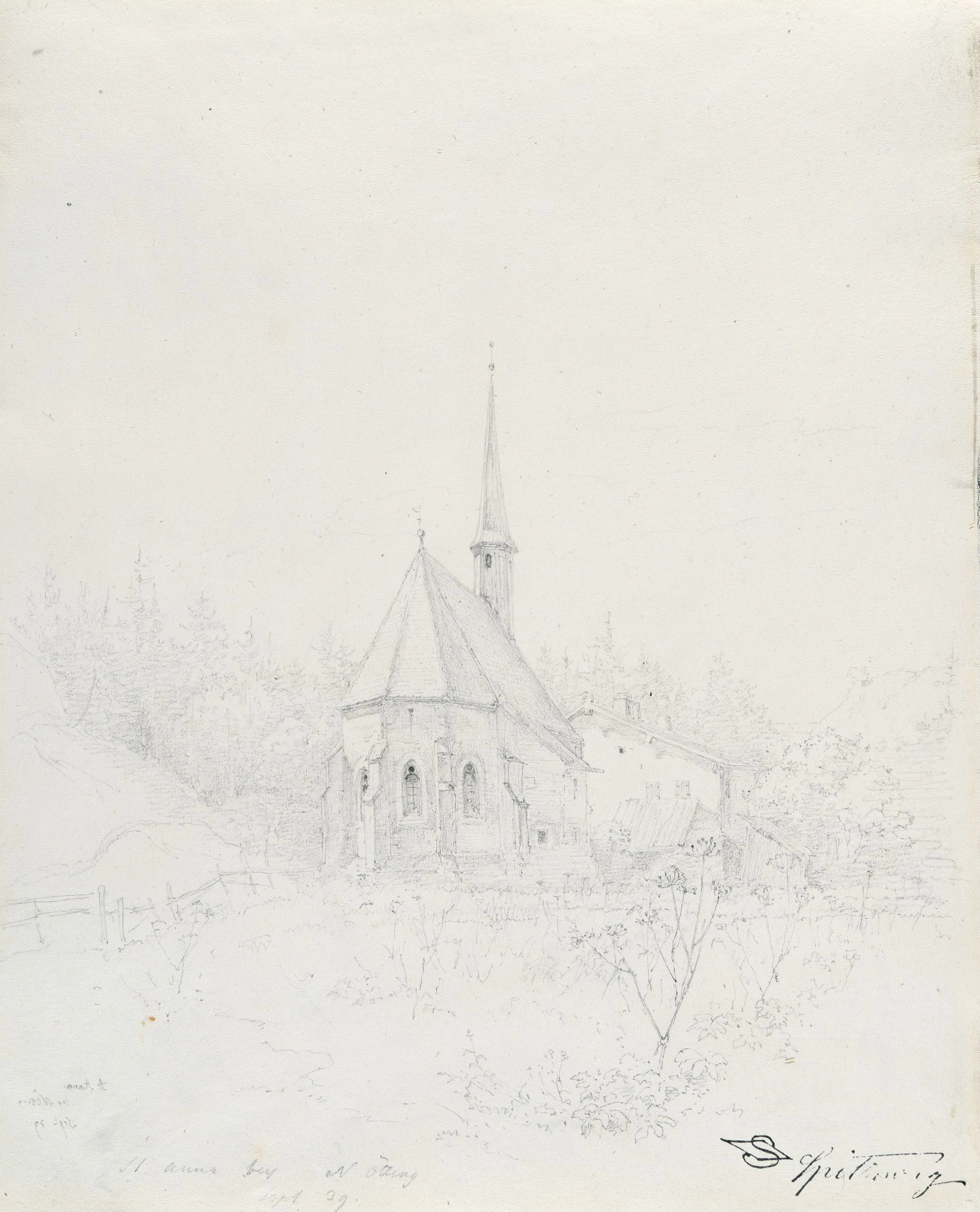St Anna near Neuötting Carl Spitzweg