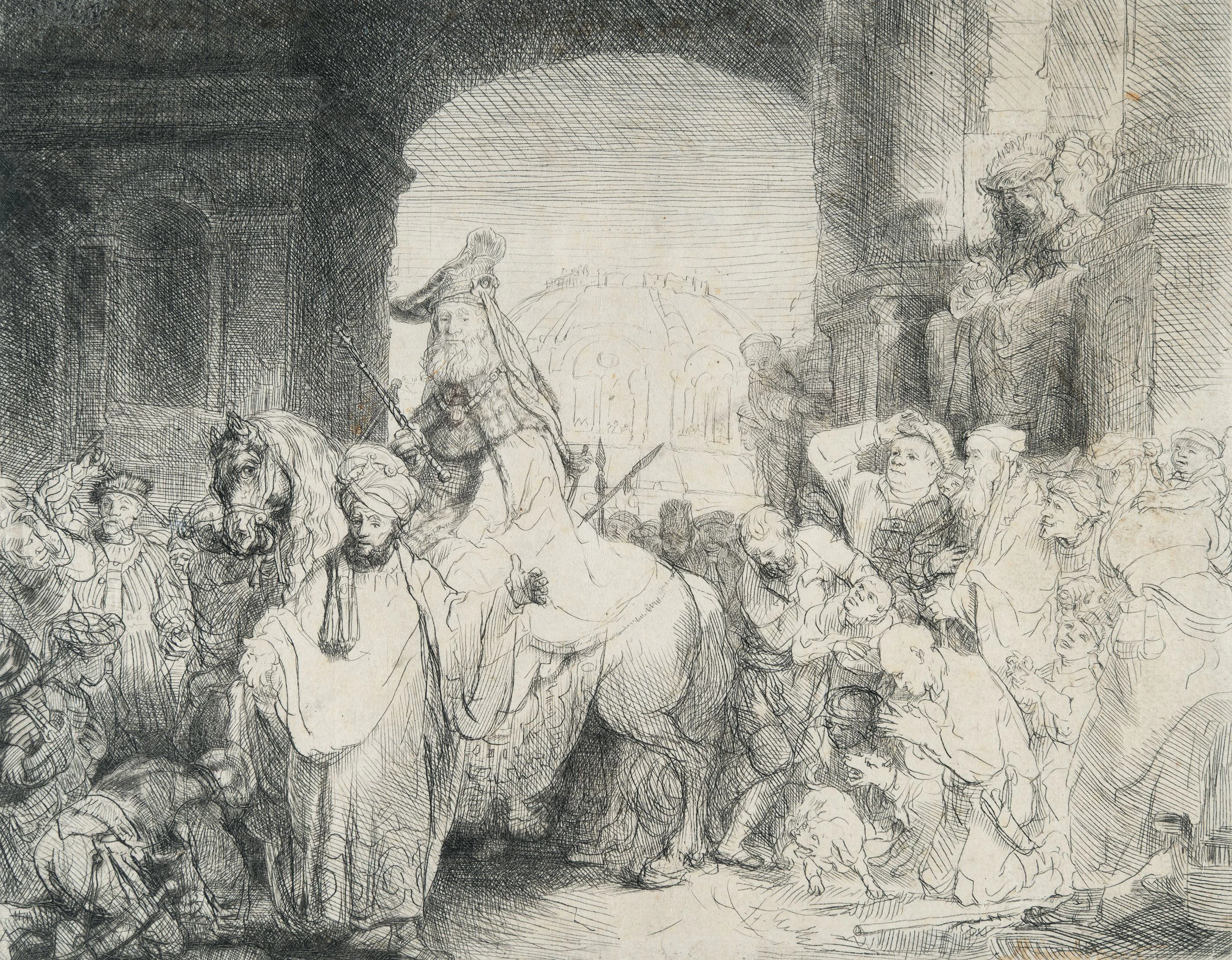 The Triumph of Mordecai Rembrandt Harmensz. van Rijn