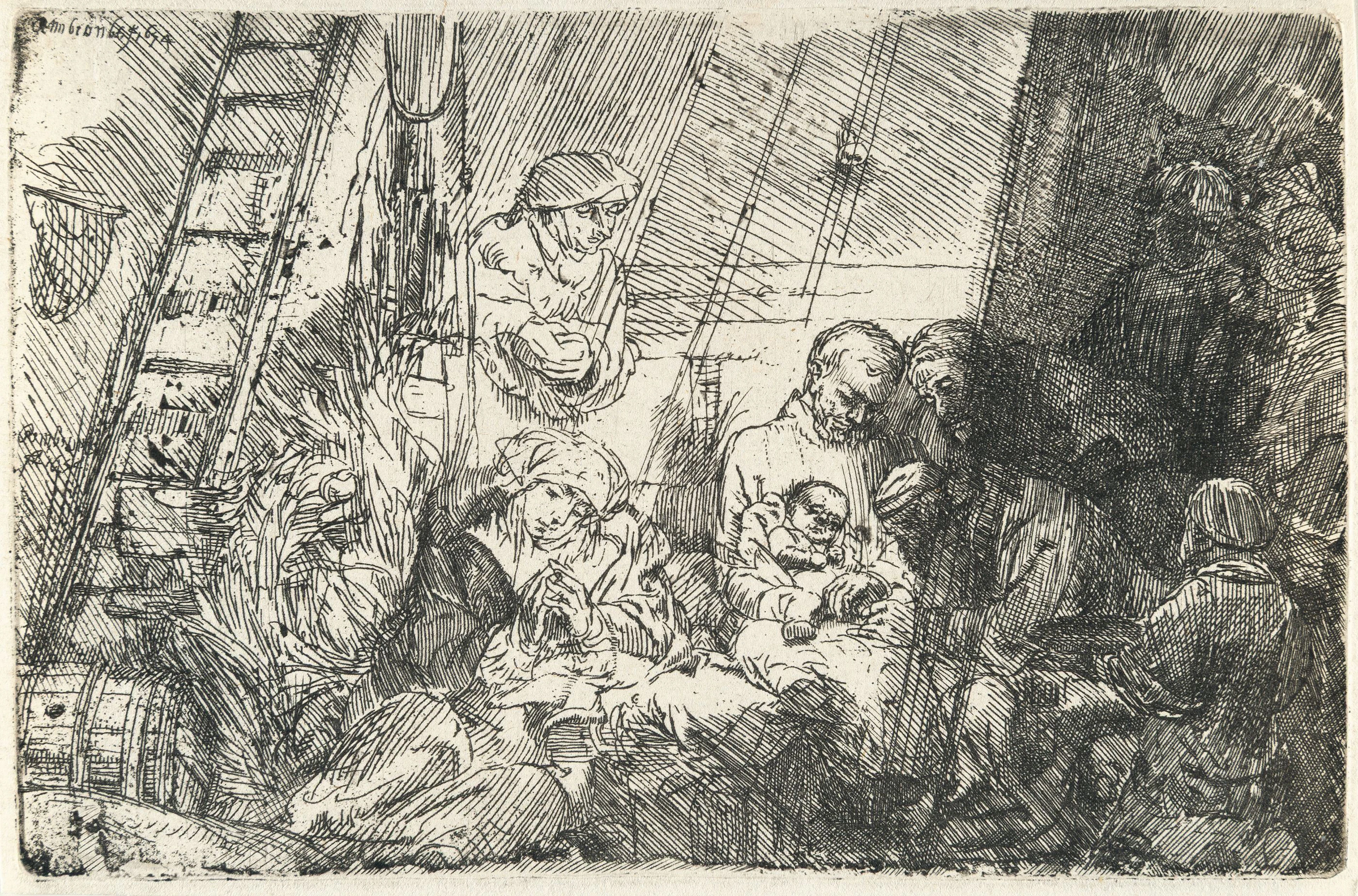 The Circumcision in the Stable Rembrandt Harmensz. van Rijn