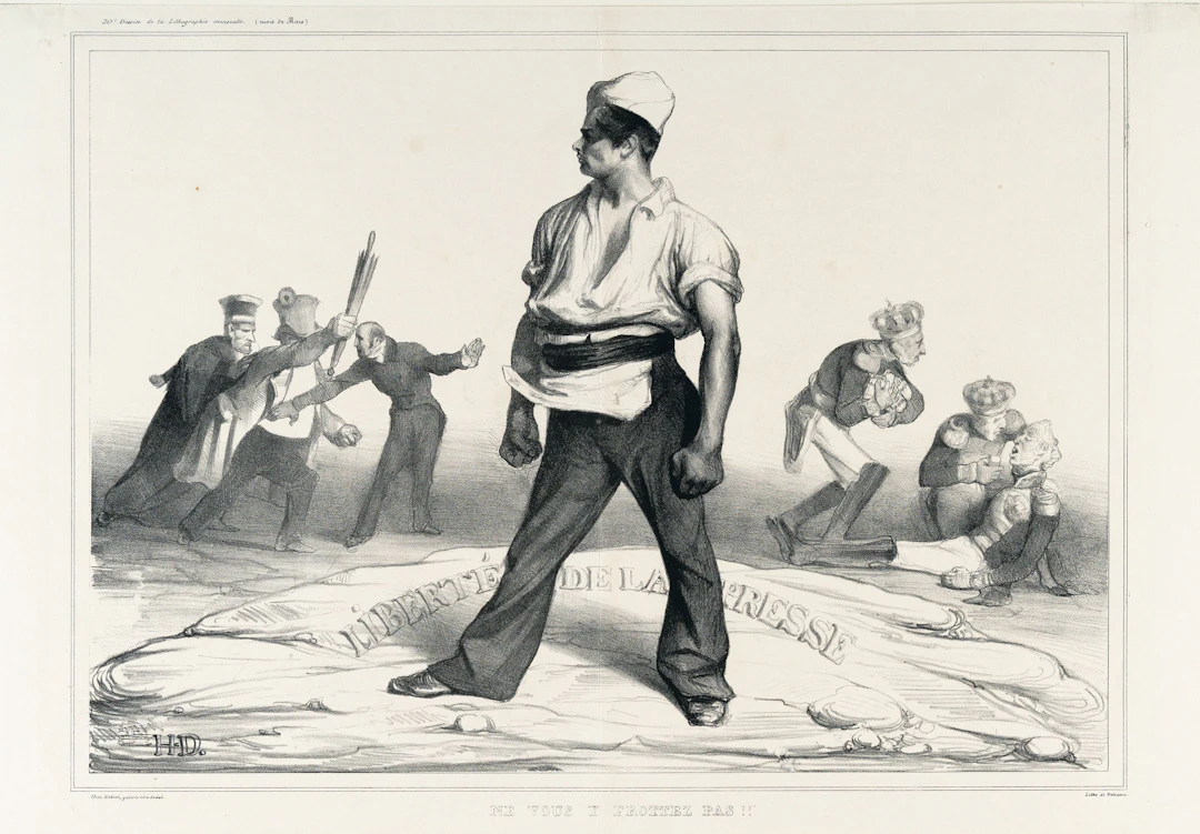 Ne vous y frottez pas!! - Liberté de la Presse Honoré Daumier