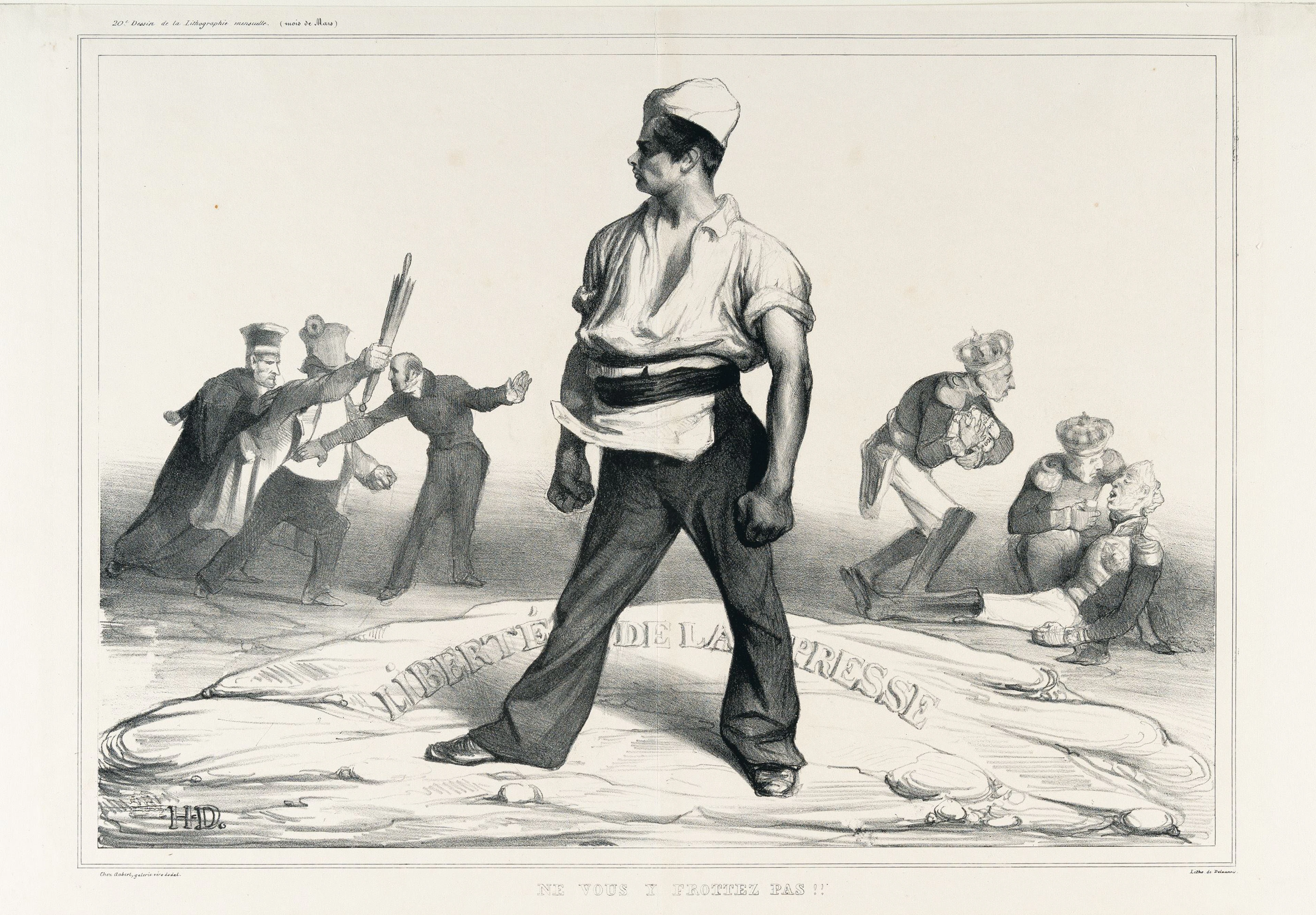 Ne vous y frottez pas!! - Liberté de la Presse Honoré Daumier