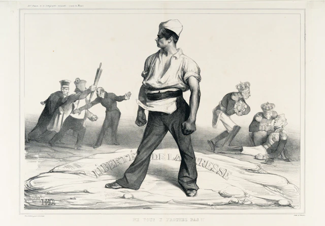 Ne vous y frottez pas!! - Liberté de la Presse Honoré Daumier