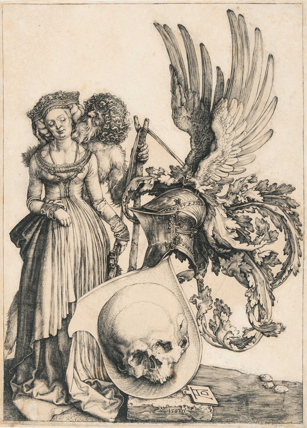 Coat of Arms with a Skull Albrecht Dürer