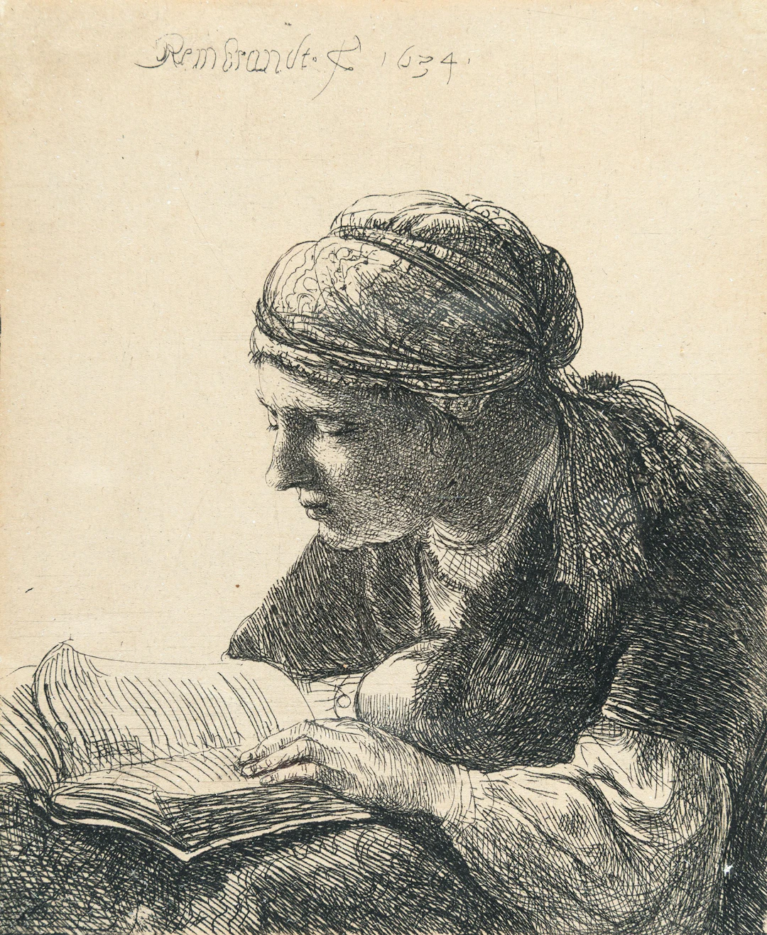 Woman Reading Rembrandt Harmensz. van Rijn