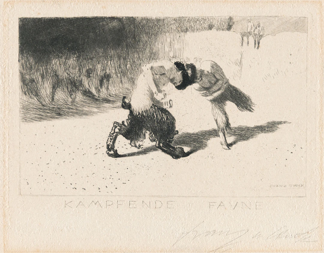 Kämpfende Faune (Fighting Fauns) Franz von Stuck