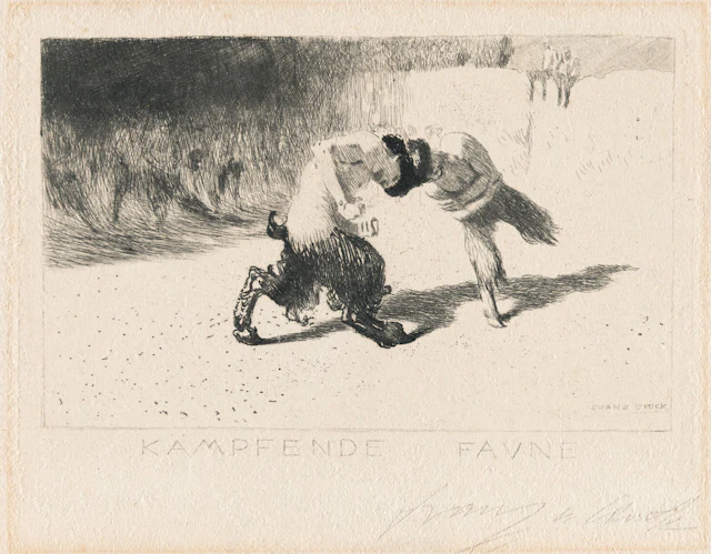 Kämpfende Faune (Fighting Fauns) Franz von Stuck