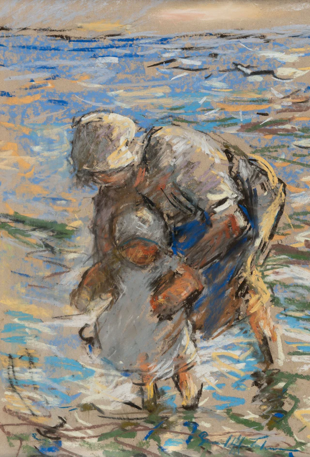 Fisherman’s Wife and Child by the Seaside Robert Gemmel Hutchison