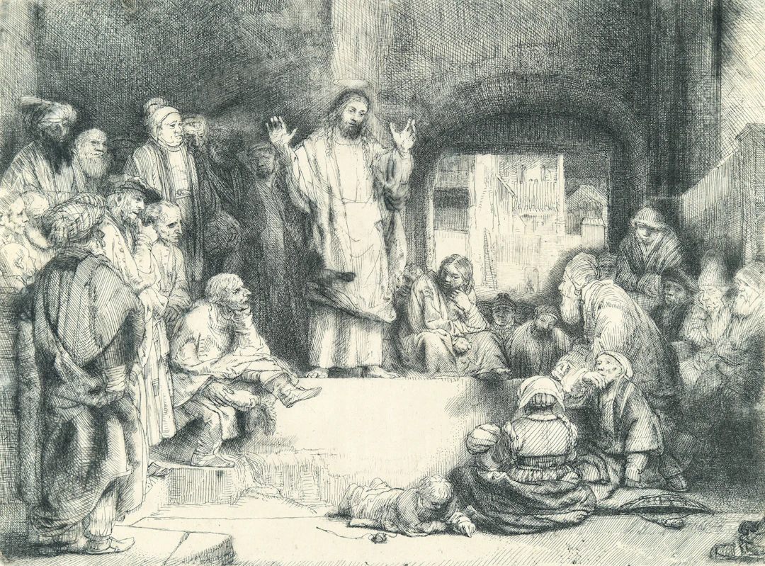 Christ Preaching ('La Petite Tombe') Rembrandt Harmensz. van Rijn