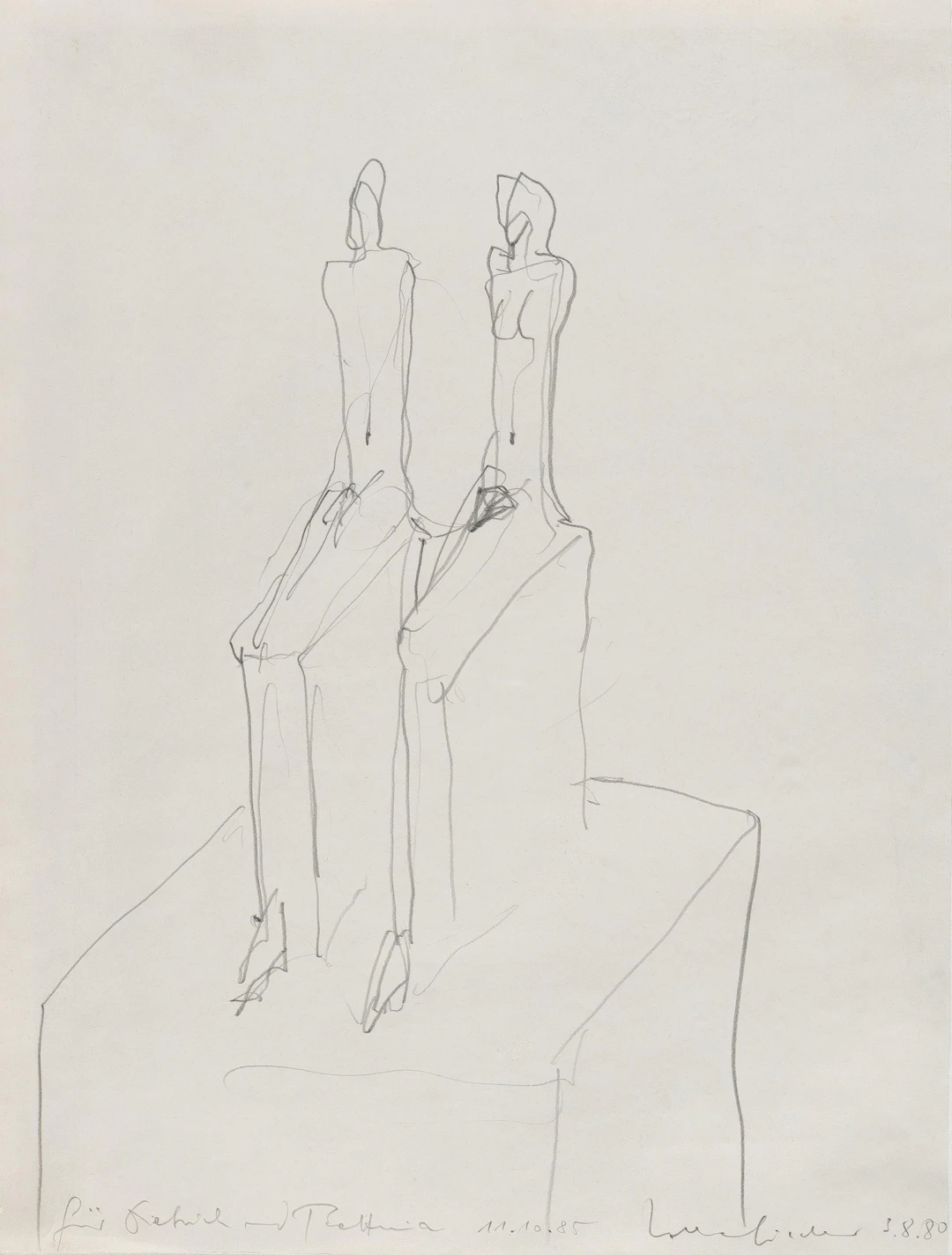 4 Bll.: Figurenstudien Lothar Fischer